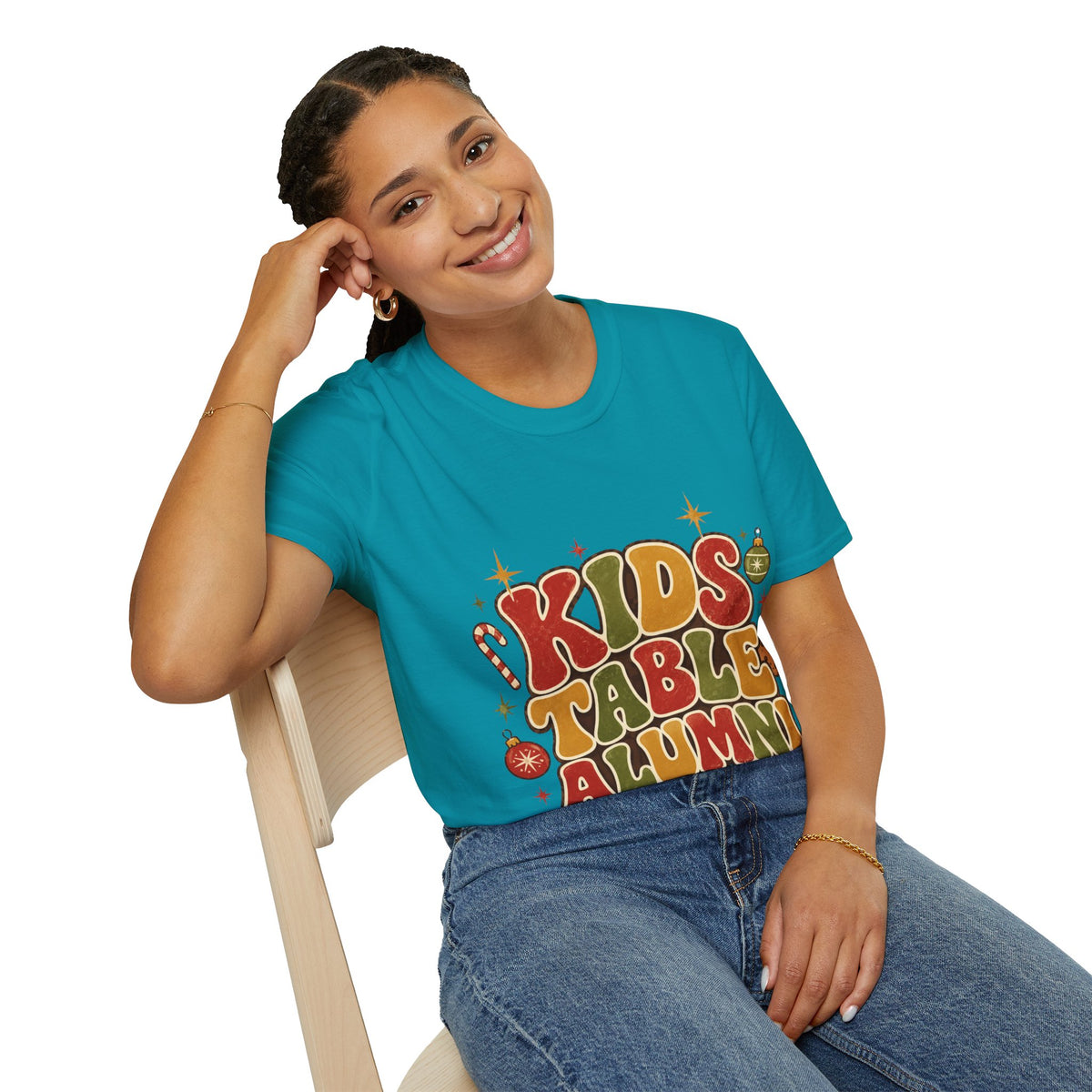 Kids Table Alumni T-Shirt — Retro Holiday Family Dinner Tee