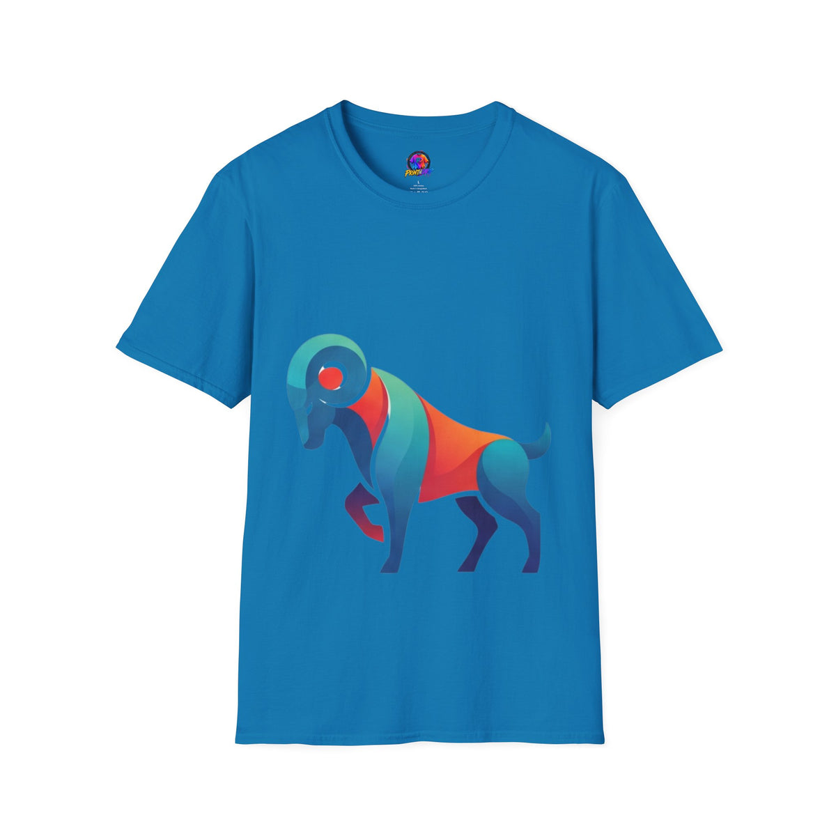 Ram Graphic T-Shirt — Colorful Geometric Sheep/Goat Art