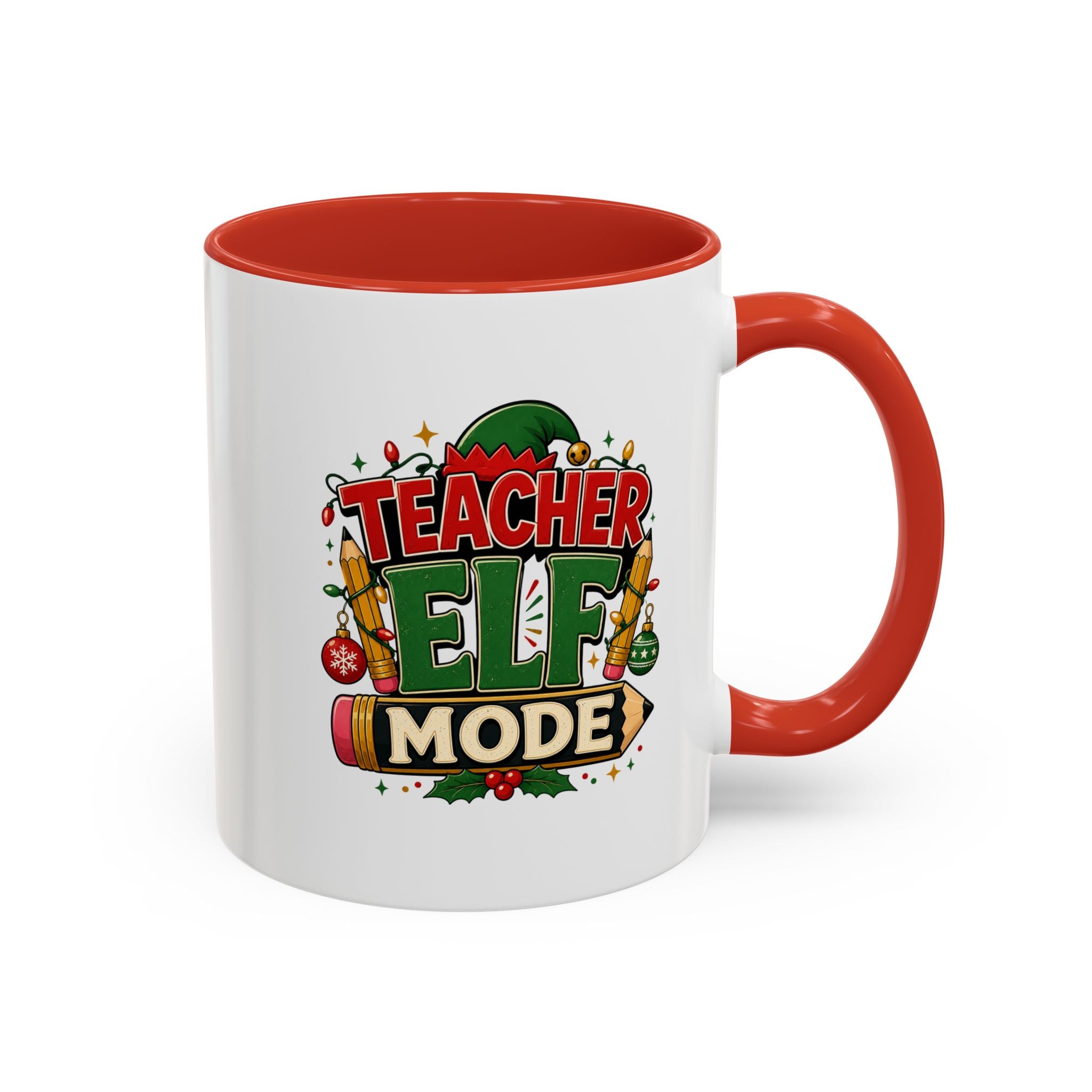 Teacher Elf Mode Coffee Mug — Christmas Teacher Holiday Gift