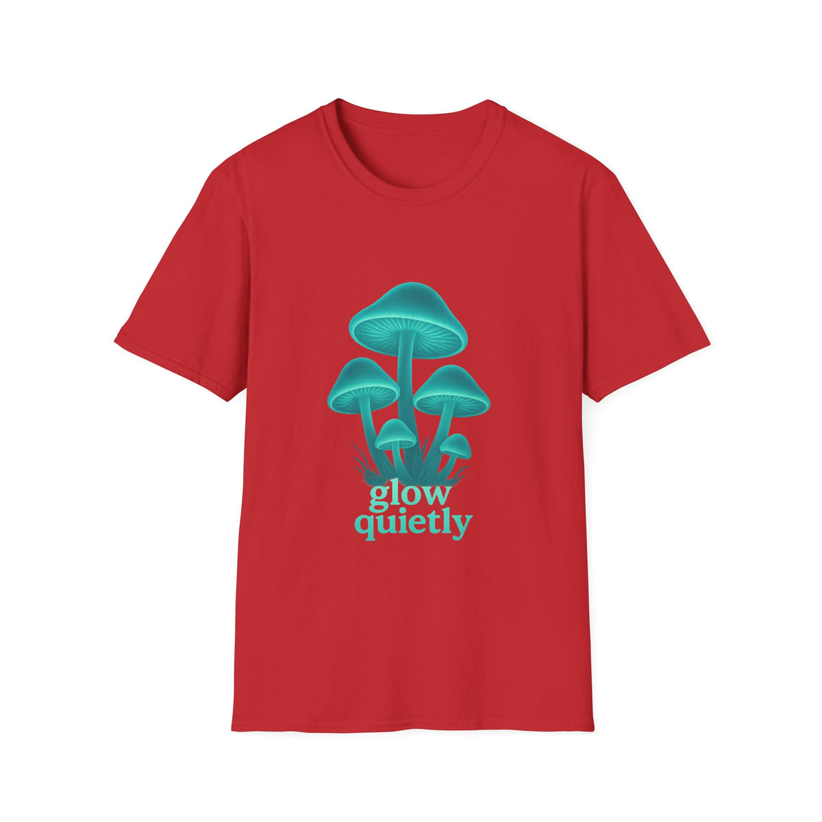 Mushroom Graphic T-Shirt — 'Grow Quietly' Teal Fungi Tee - Trending Now - August 2026