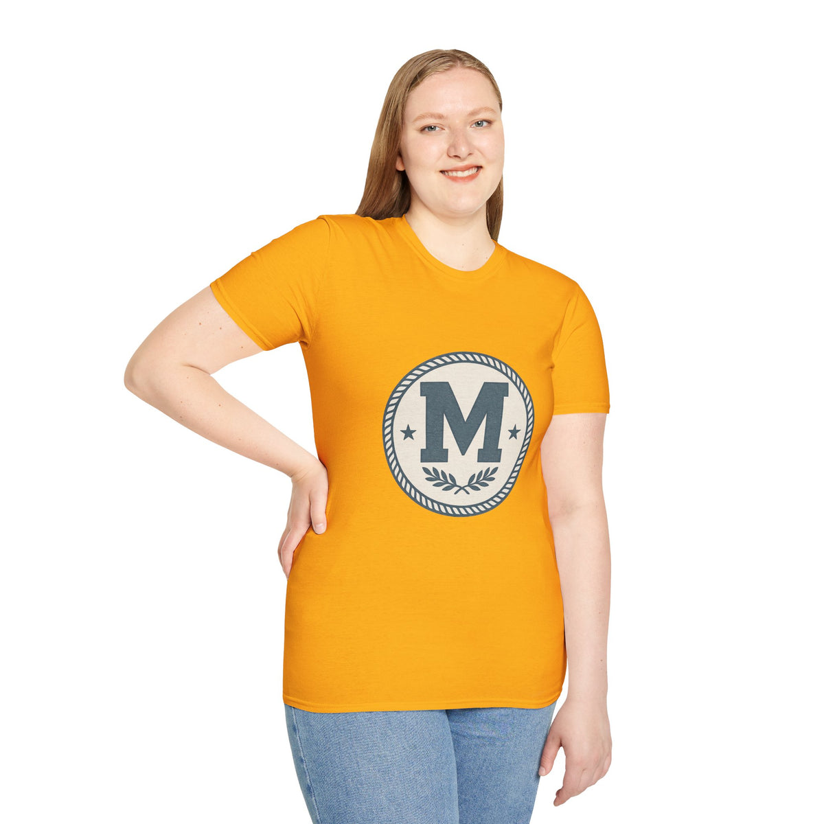 Monogram M Crest T‑Shirt — Vintage Initial Logo Tee - Trending Now - August 2026