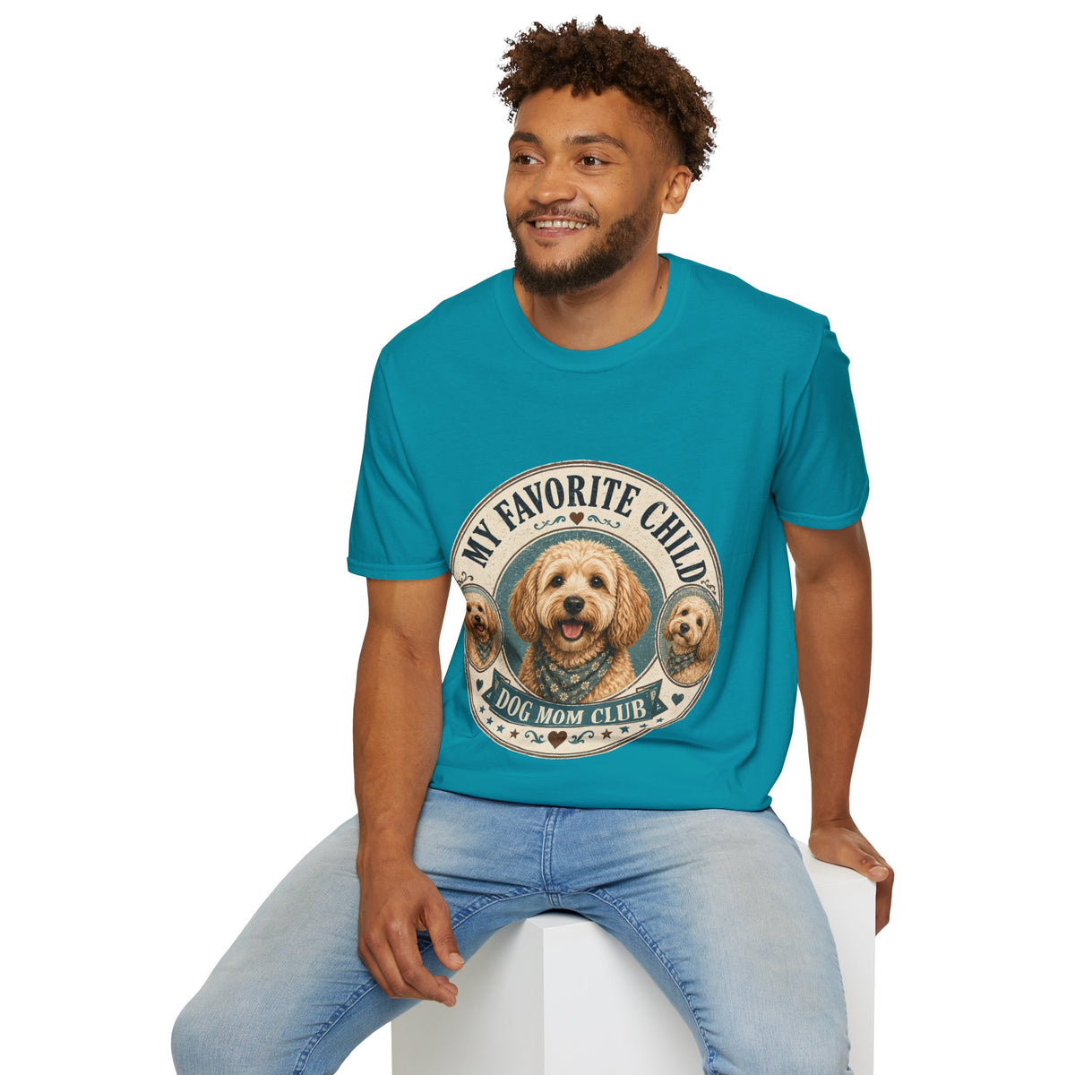 Dog Mom T-Shirt — "My Favorite Child" Cute Goldendoodle Graphic Tee