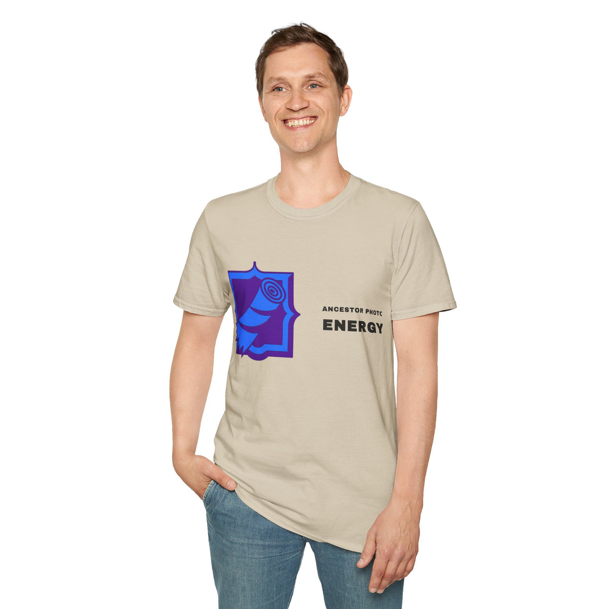Rose Shield T-Shirt — Abstract Blue Rose Graphic Tee (Accent Text: 'ENERGY') - Trending Now - September 2026
