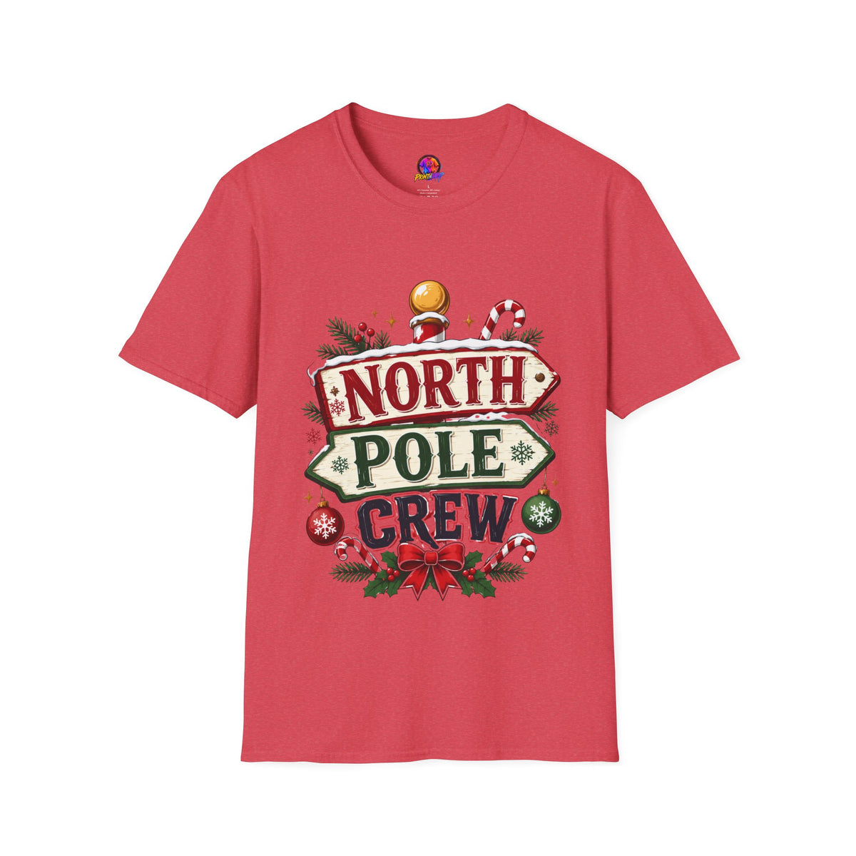 T-Shirt — North Pole Crew Christmas Holiday Graphic Tee