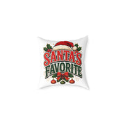 Santa's Favorite Christmas Pillow - Festive Holiday Throw Cushion