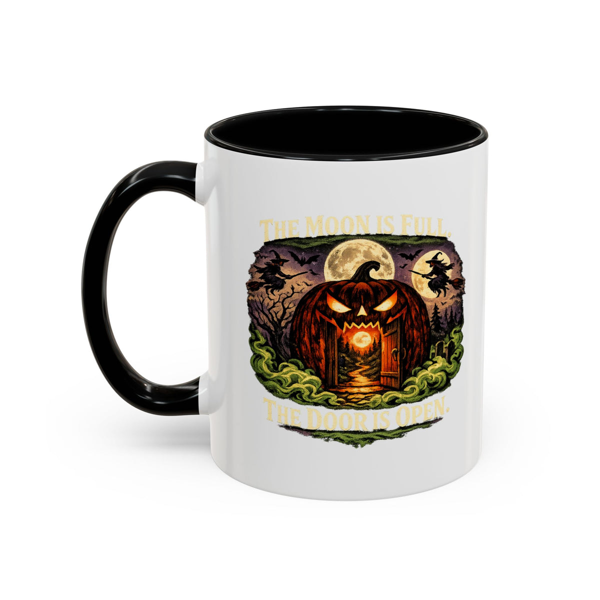 Halloween  The Moon Is Full Accent Coffee Mug