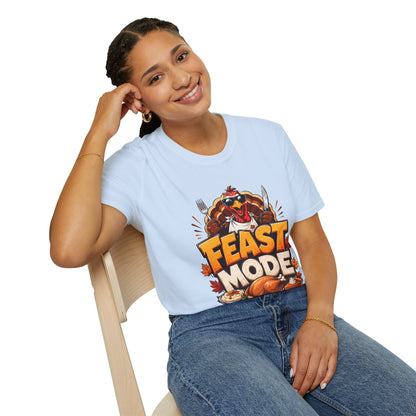 Feast Mode T-Shirt — Funny Thanksgiving Turkey Graphic Tee