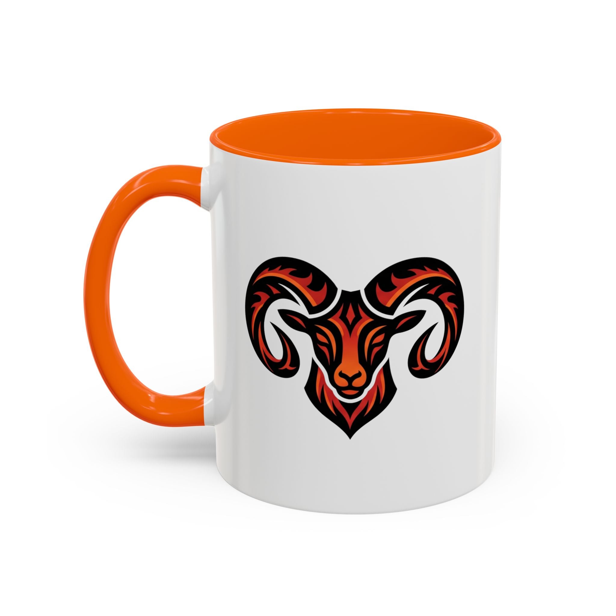 Ram Head Coffee Mug — Bold Tribal Goat Design Accent Mug