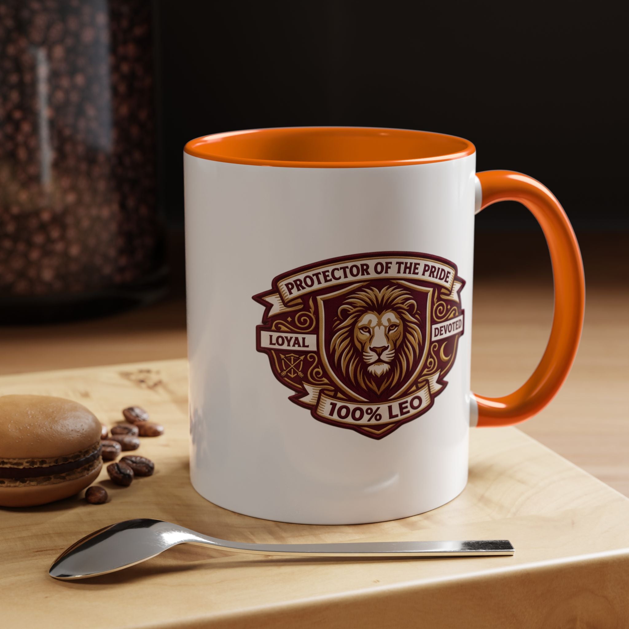 Leo Zodiac Coffee Mug — "Protector of the Pride" Lion Design (11/15 oz)
