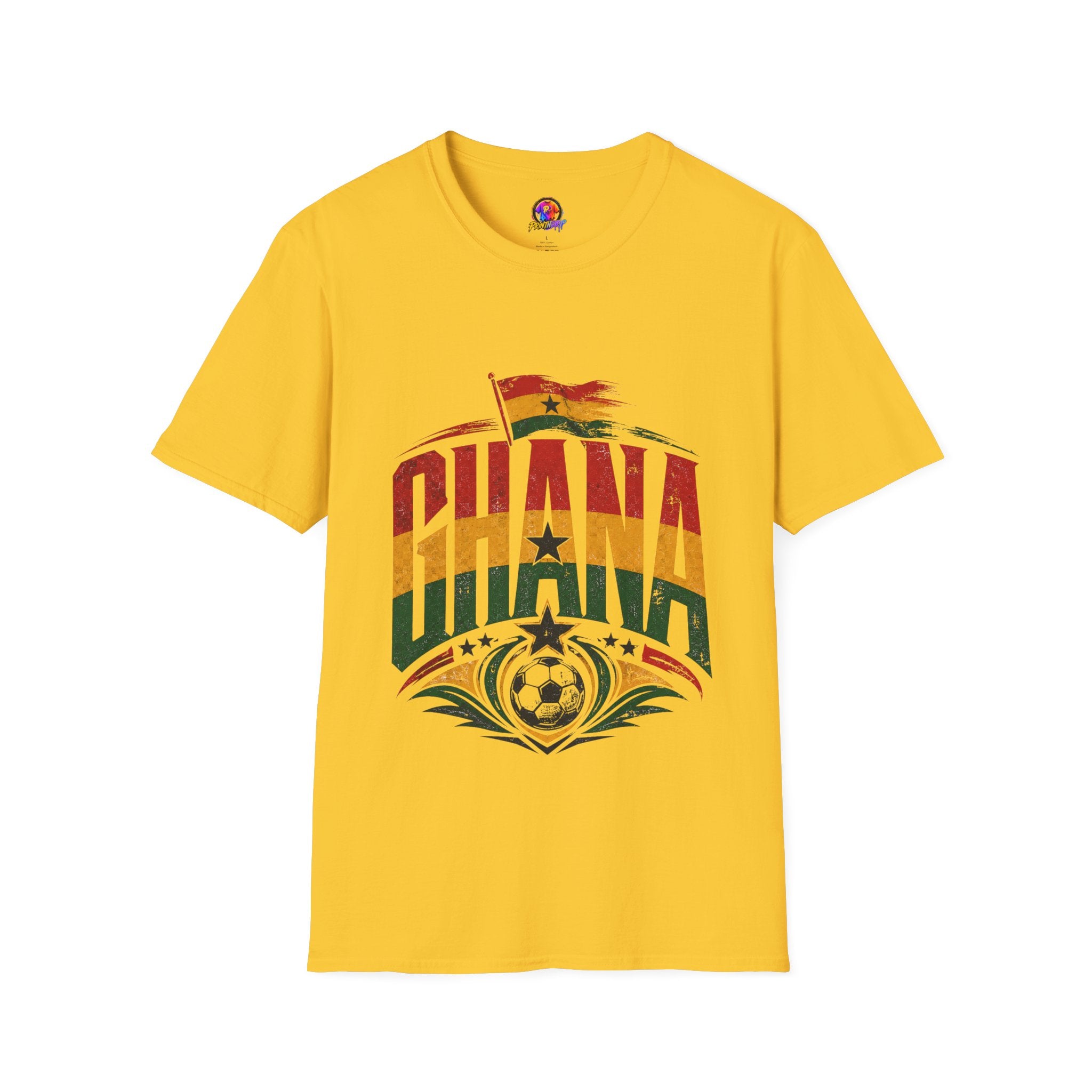 Ghana Flag Soccer T-Shirt — Retro Ghana Pride Football Tee
