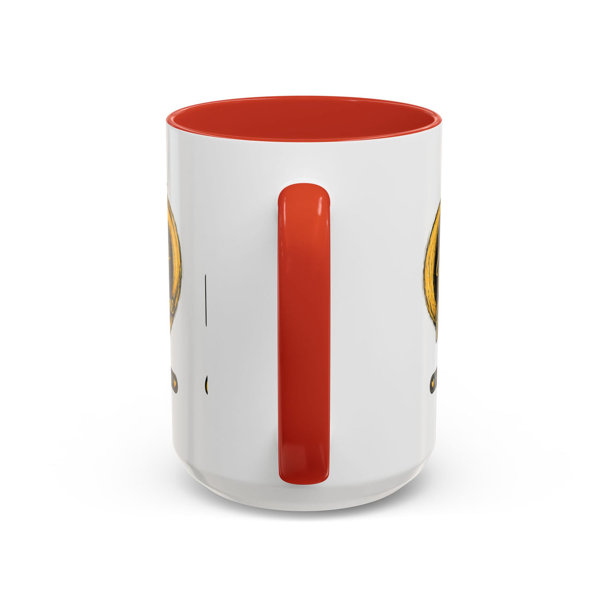 Childhood Cancer Awareness Accent Coffee Mug — "In This Family No One Fights Alone"