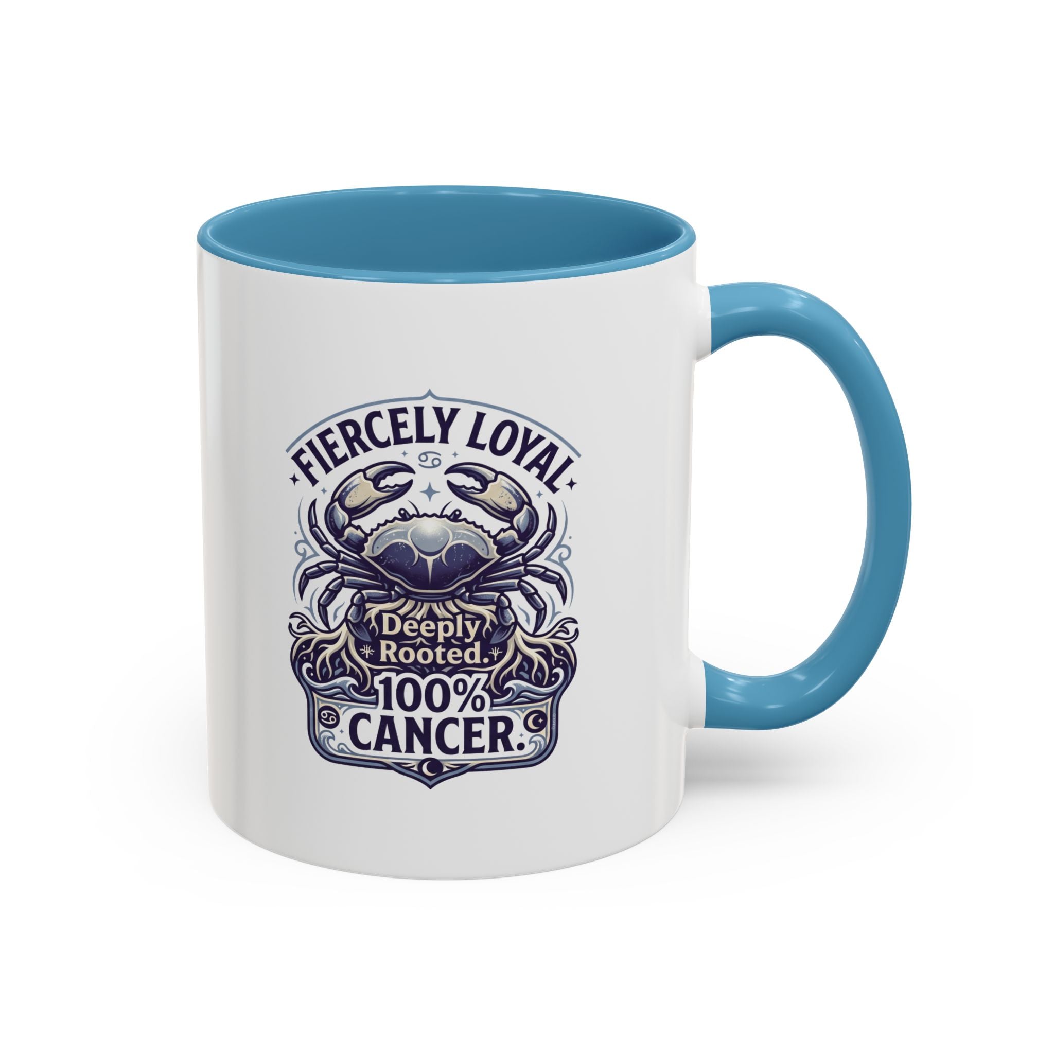 Cancer Zodiac Coffee Mug – "Fiercely Loyal, Deeply Rooted" Accent Mug