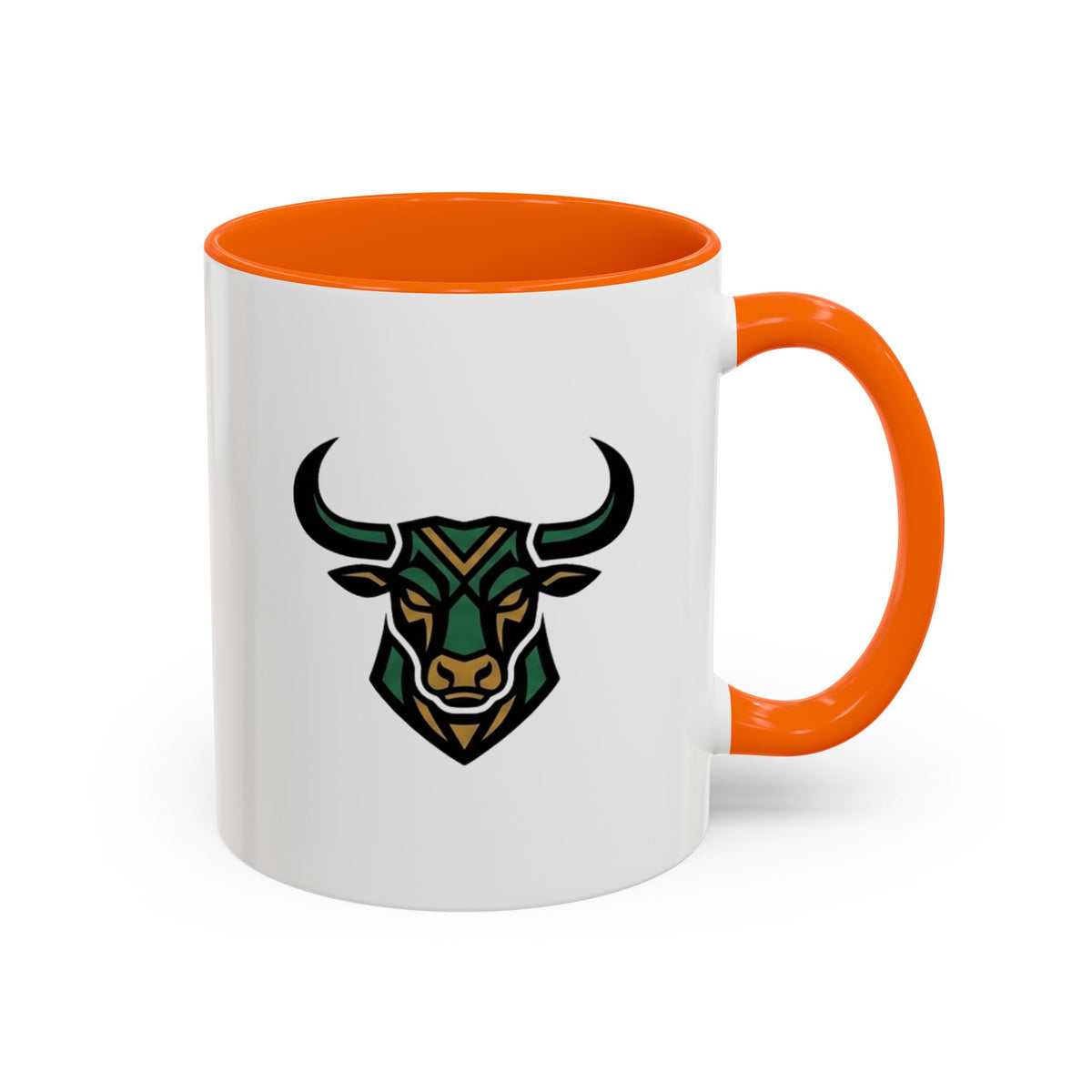 Taurus Geometric Bull Accent Coffee Mug –  Tribal Bull Head Ceramic Mug
