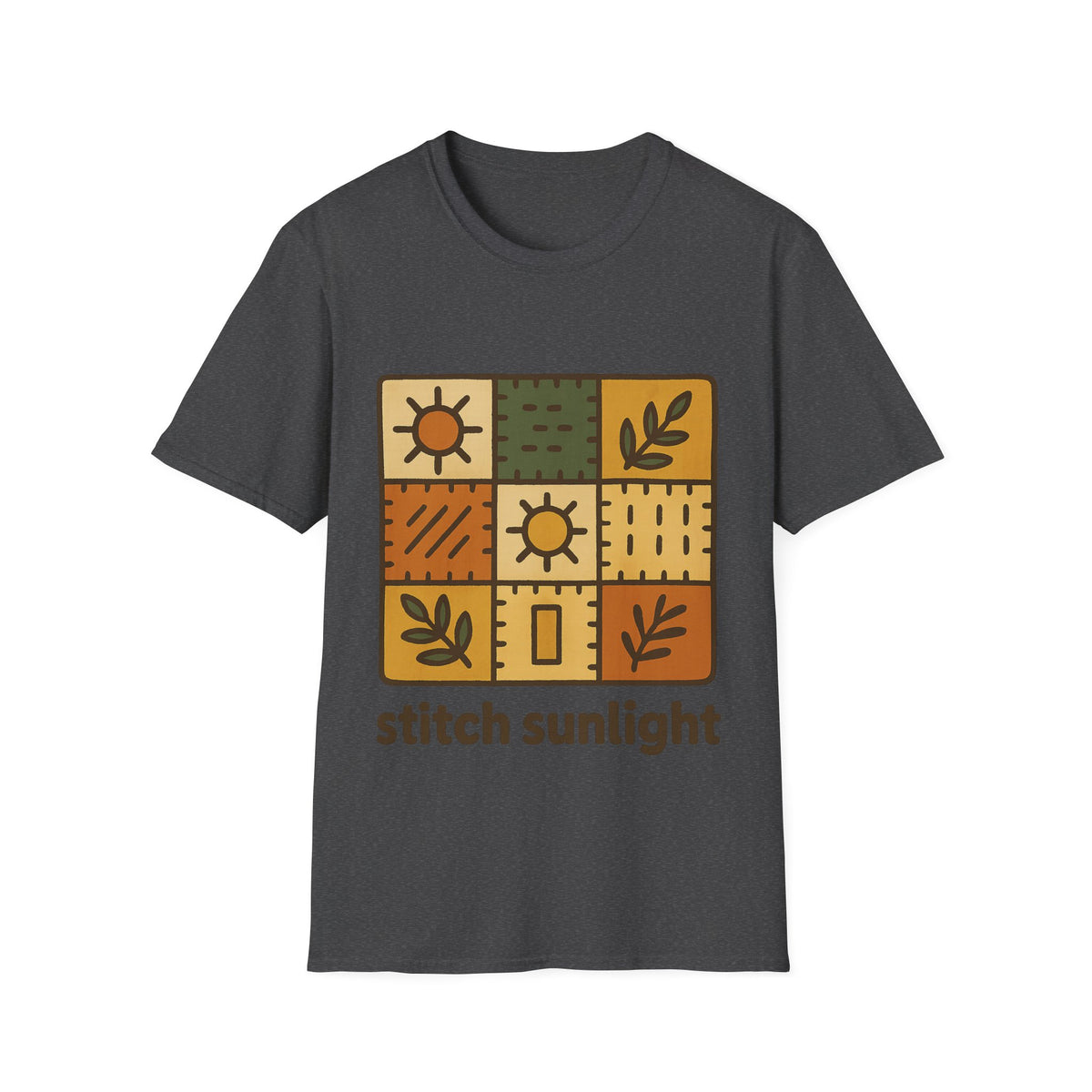 T-Shirt — Rustic Sunflower Patchwork “Catch Sunlight” Graphic Tee - Trending Now - September 2026