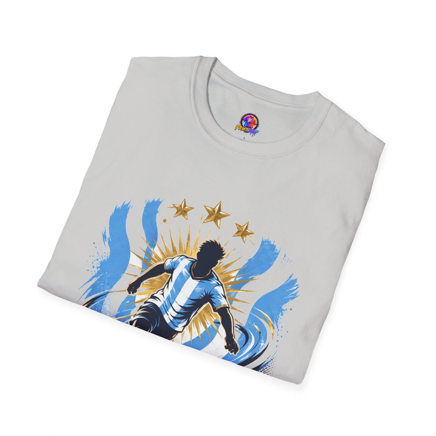Argentina Sky Blue Magic Soccer T-Shirt — Argentinian Football Player Graphic Tee