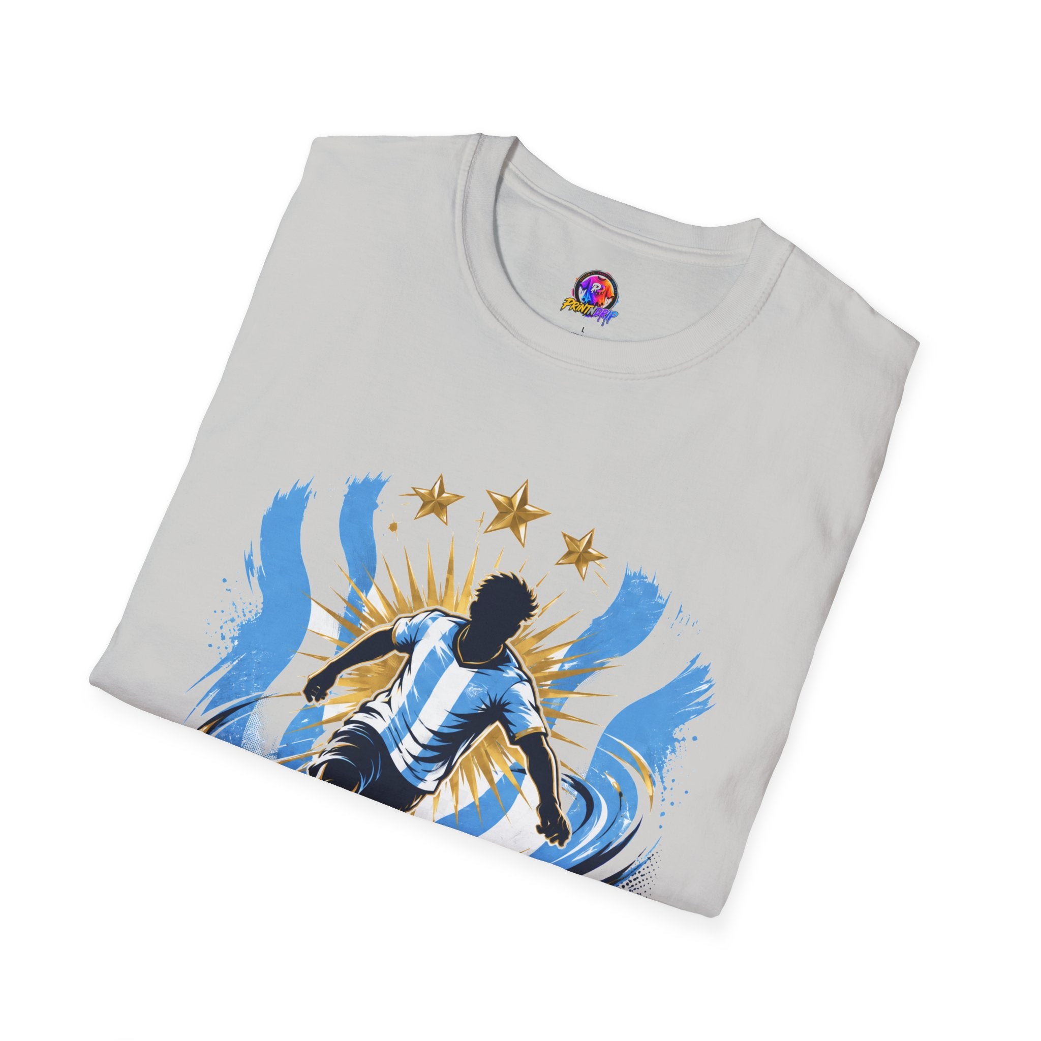 Argentina Sky Blue Magic Soccer T-Shirt — Argentinian Football Player Graphic Tee