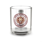Leo Zodiac Glass Mug — 10oz Lion Horoscope Coffee Cup (Passionate, Ambitious, Regal)