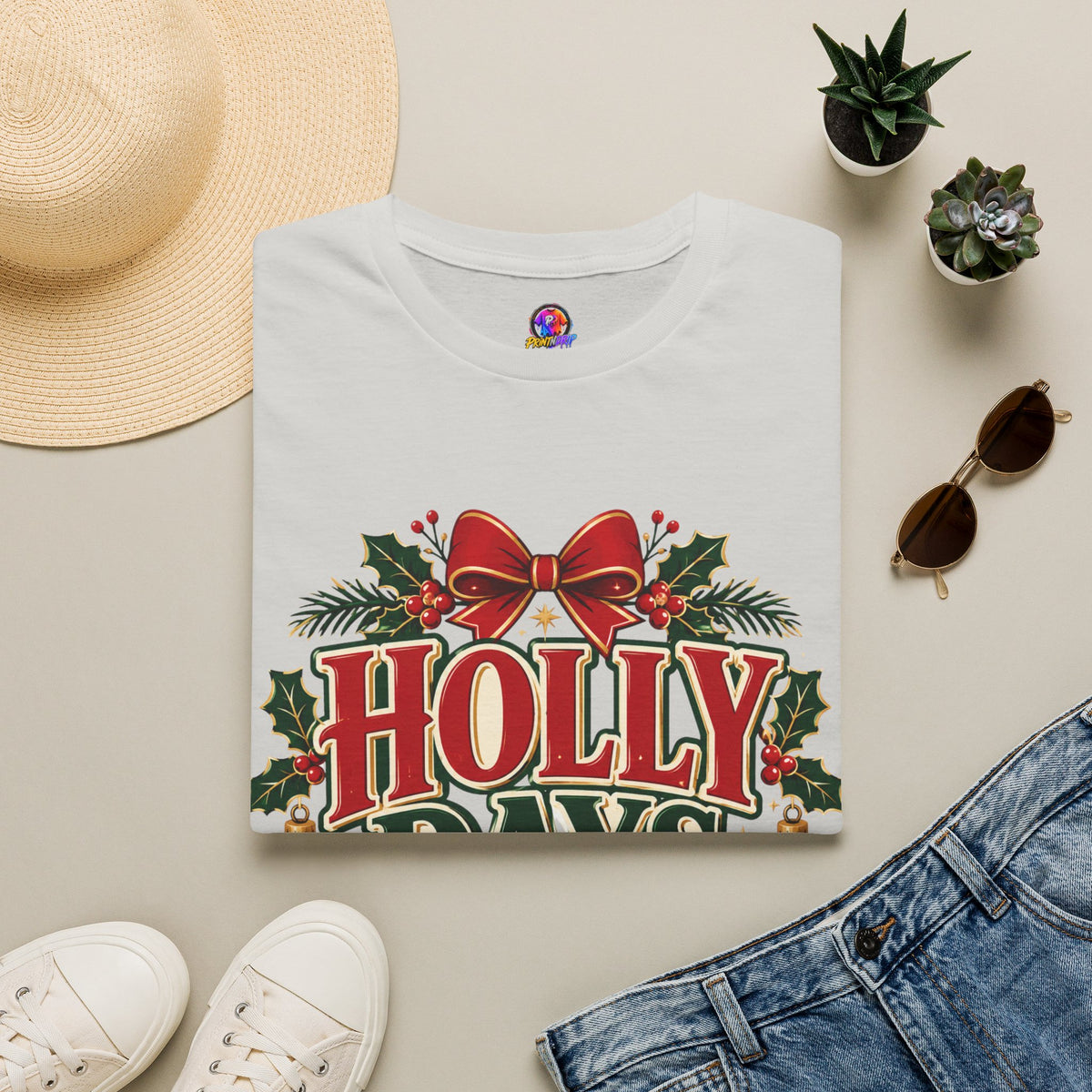 Holly Days Family Club T‑Shirt — Festive Christmas Holiday Tee