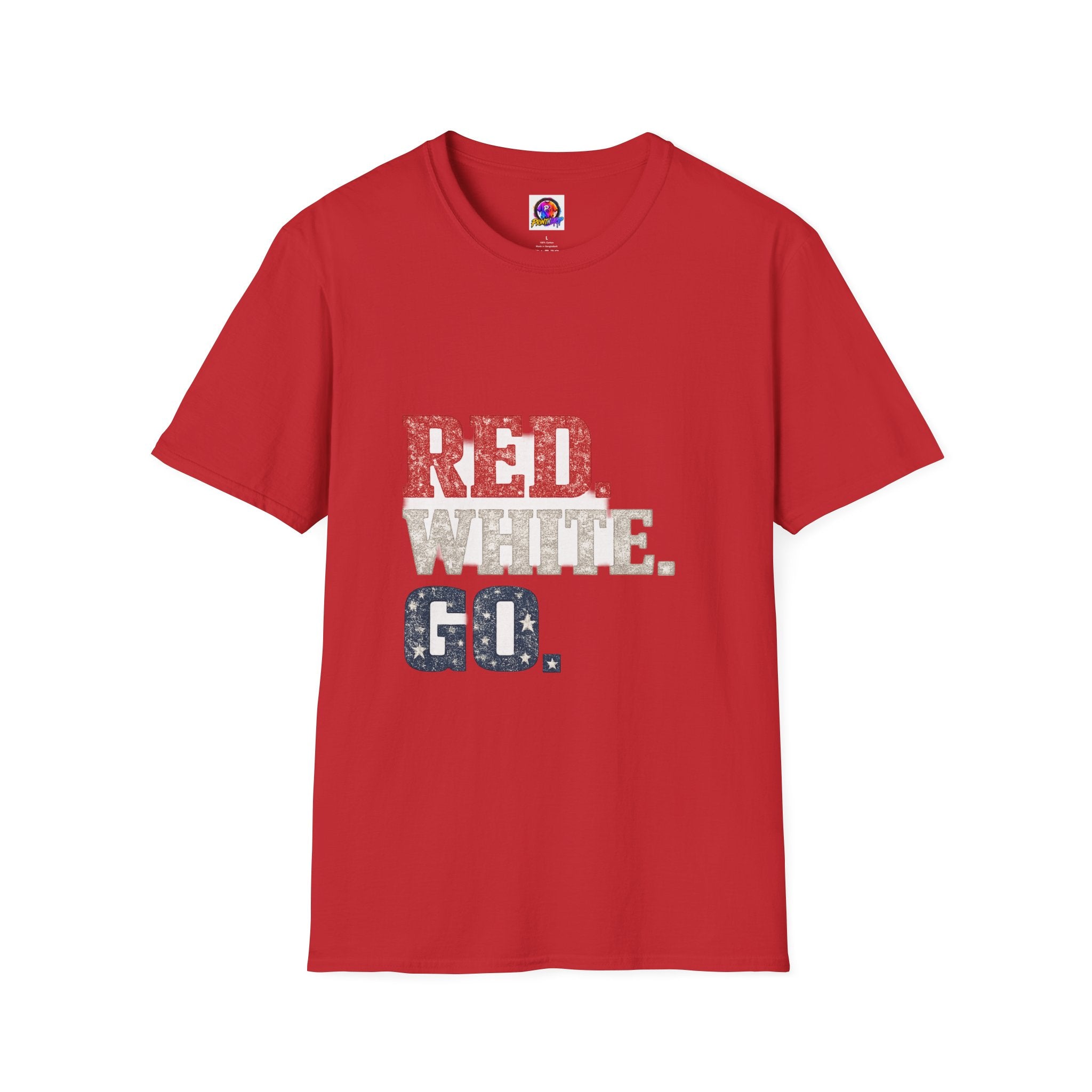 USA Patriotic 'Red. White. Go.' T-Shirt — 4th of July Independence Day Tee