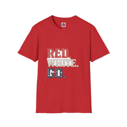 USA Patriotic 'Red. White. Go.' T-Shirt — 4th of July Independence Day Tee