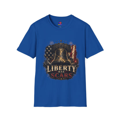 Liberty Has Scars T-Shirt — Vintage Liberty Bell Patriotic Tee