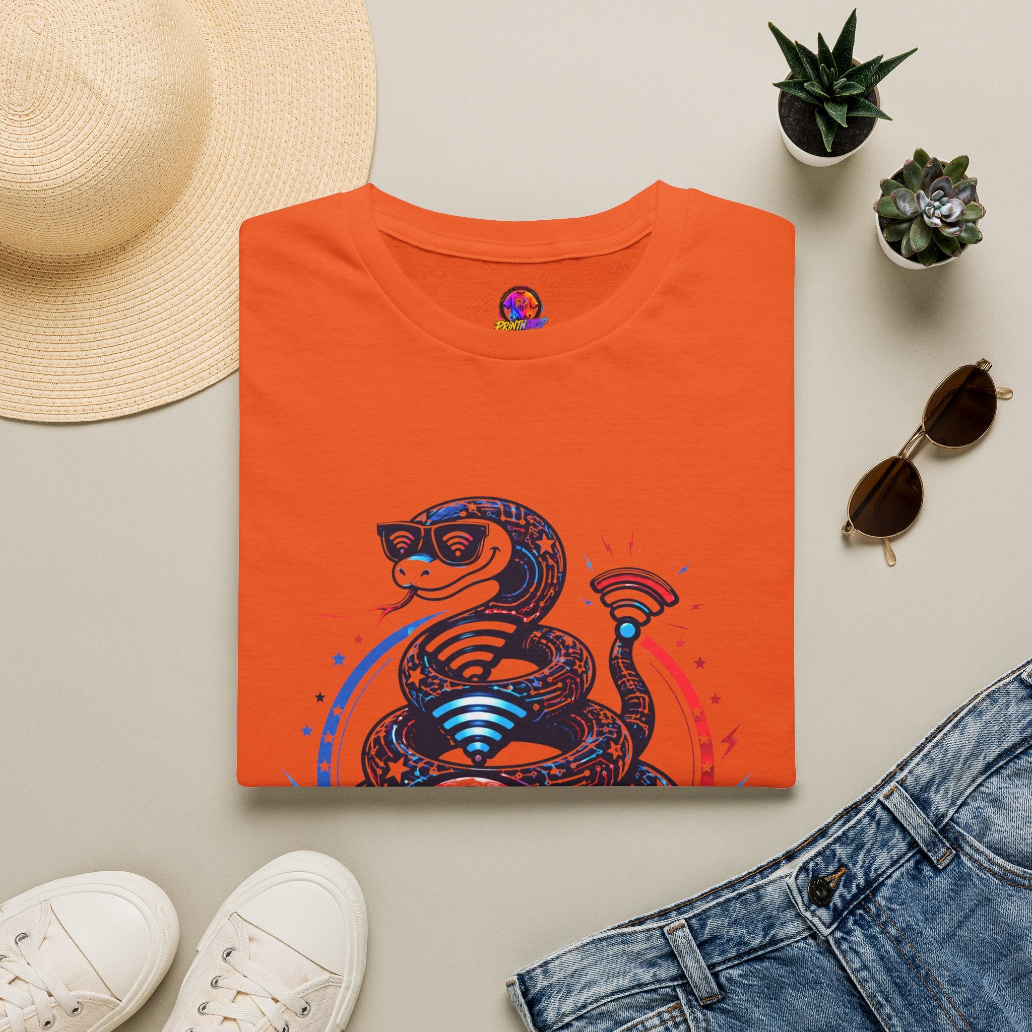 Don’t Tread on My WiFi T-Shirt — Patriotic Gadsden Snake WiFi Tee