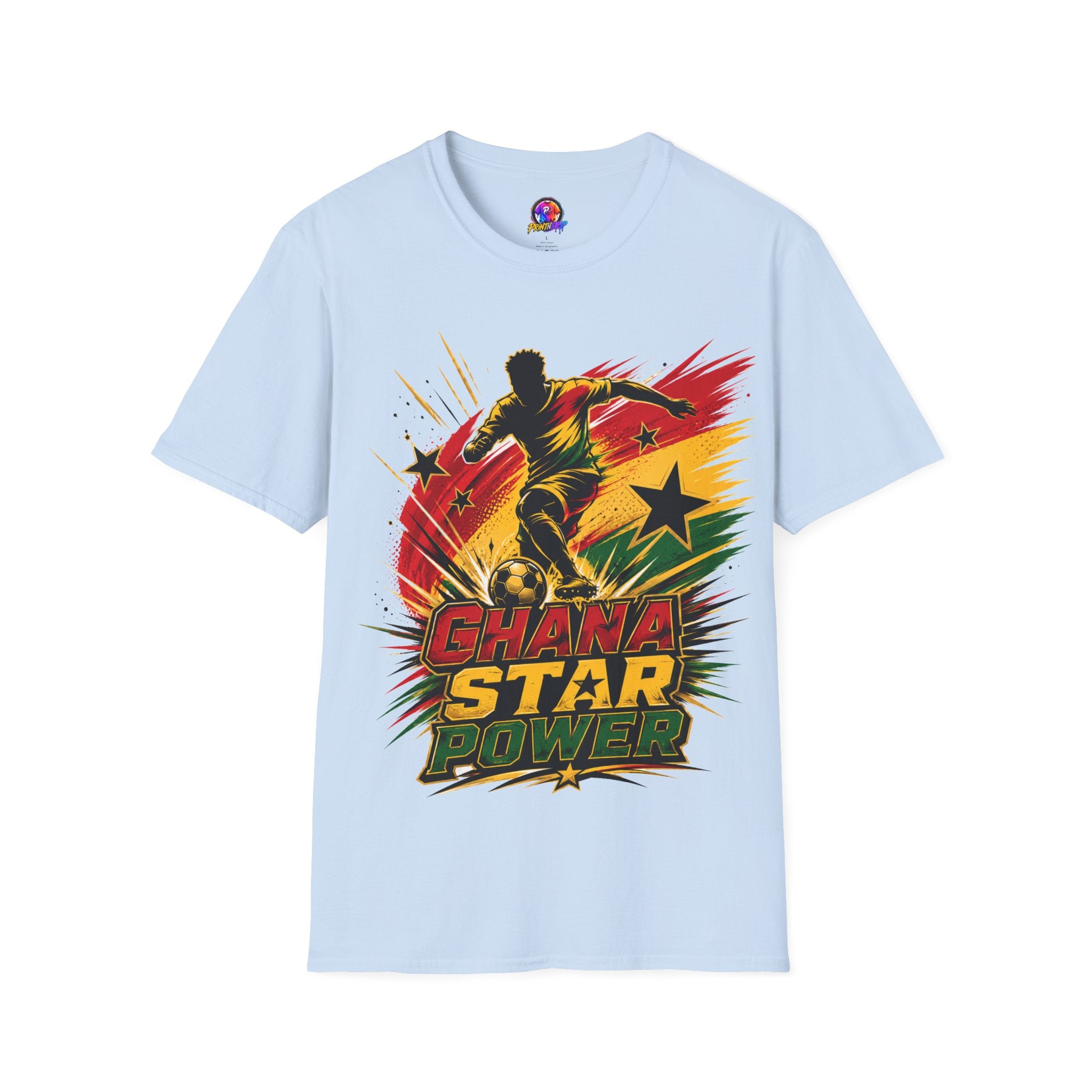 Ghana Star Power Soccer T-Shirt — Afro Football Fan Tee - Ghana T-Shirt