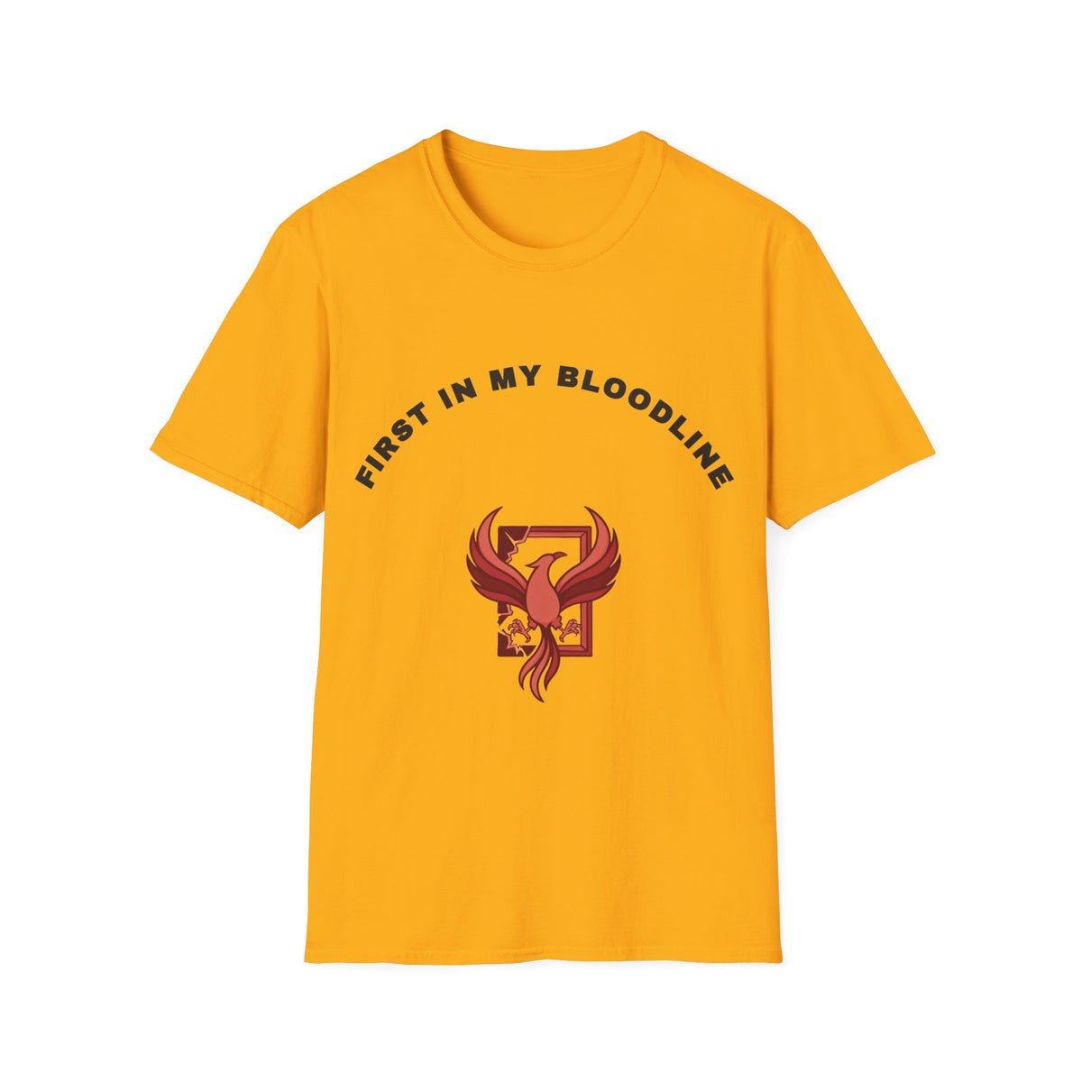 T-Shirt — “First In My Bloodline” Red Phoenix Emblem - Trending Now - September 2026