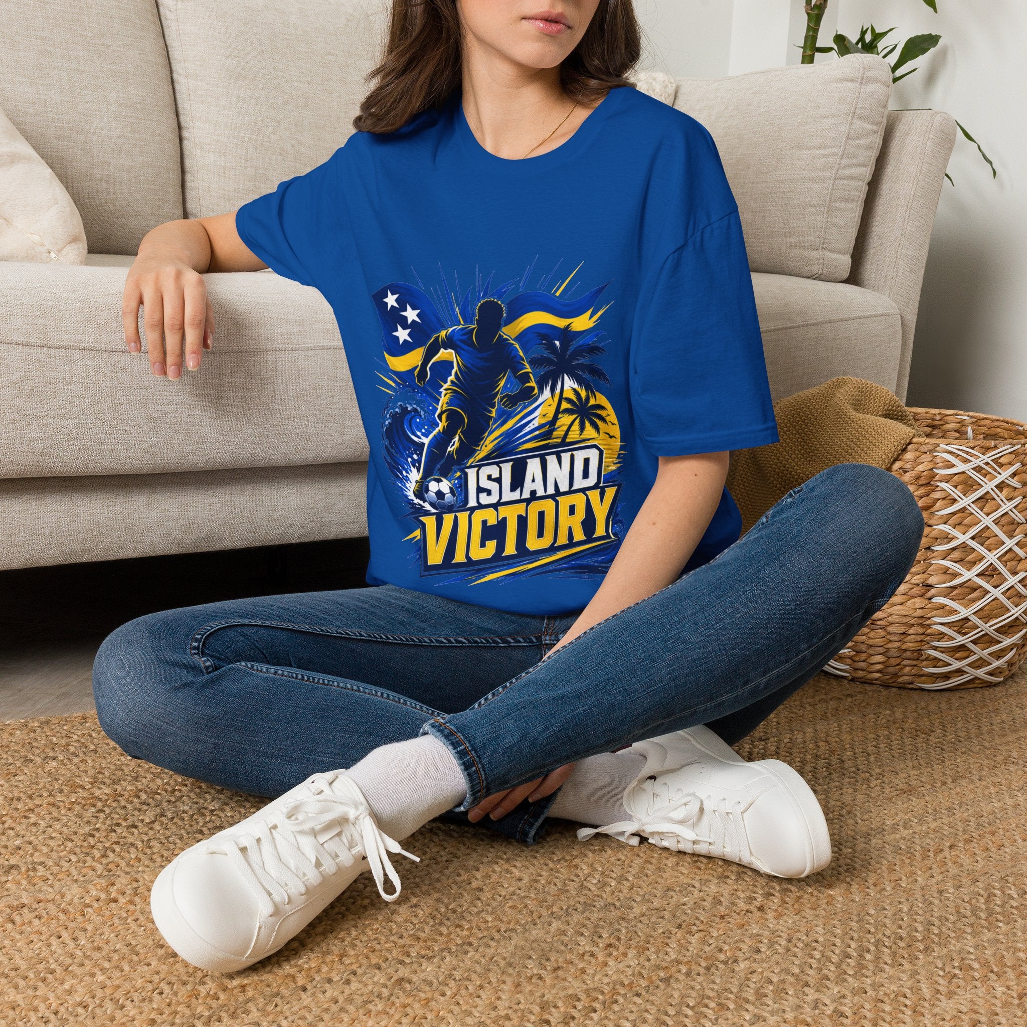 Curacao Island Victory T-Shirt — Tropical Surf Soccer Graphic Tee