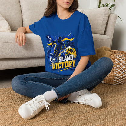 Curacao Island Victory T-Shirt — Tropical Surf Soccer Graphic Tee
