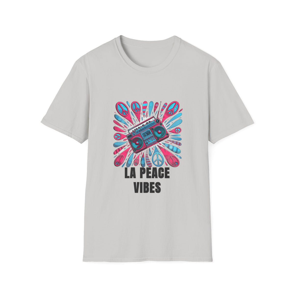 La Peace Vibes T-Shirt — Retro Boombox Peace Sign Graphic Tee - Trending Now - August 2026