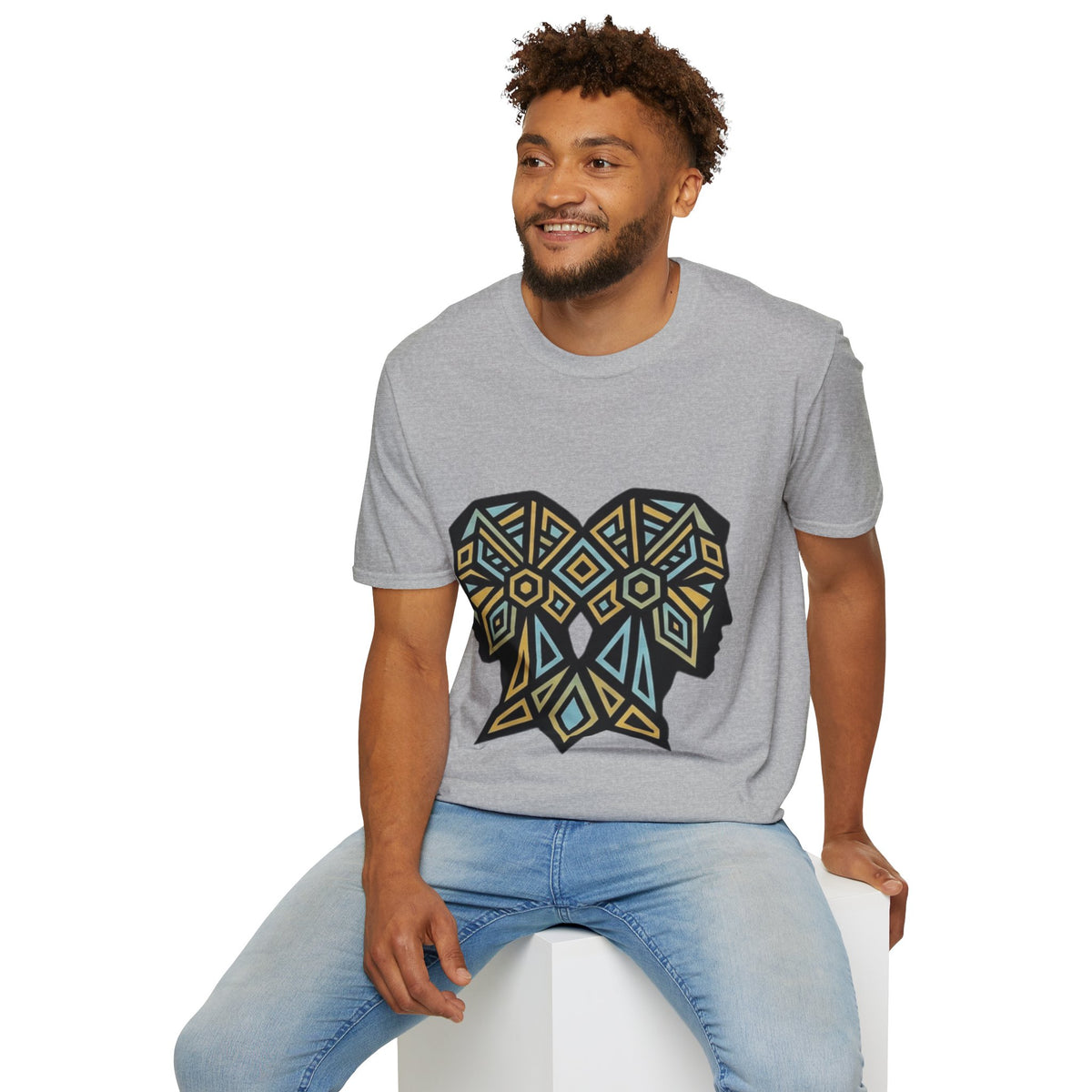 Geometric Elephant Tee — Tribal Mosaic Elephant Graphic T-Shirt