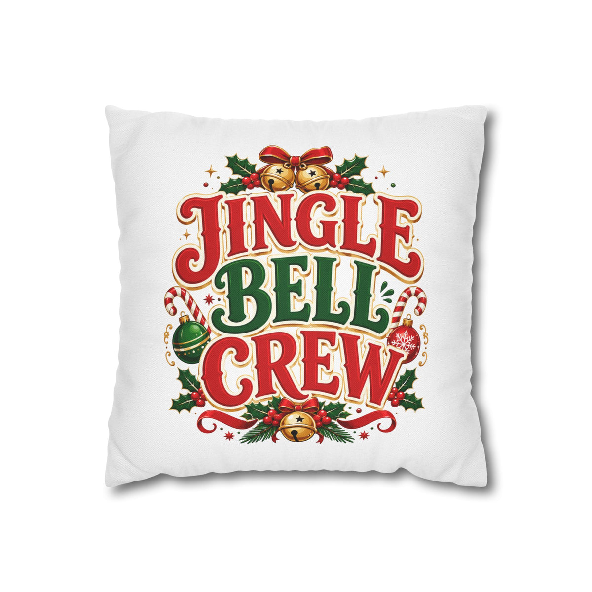 Christmas Jingle Bell Crew Christmas Throw Pillowcase