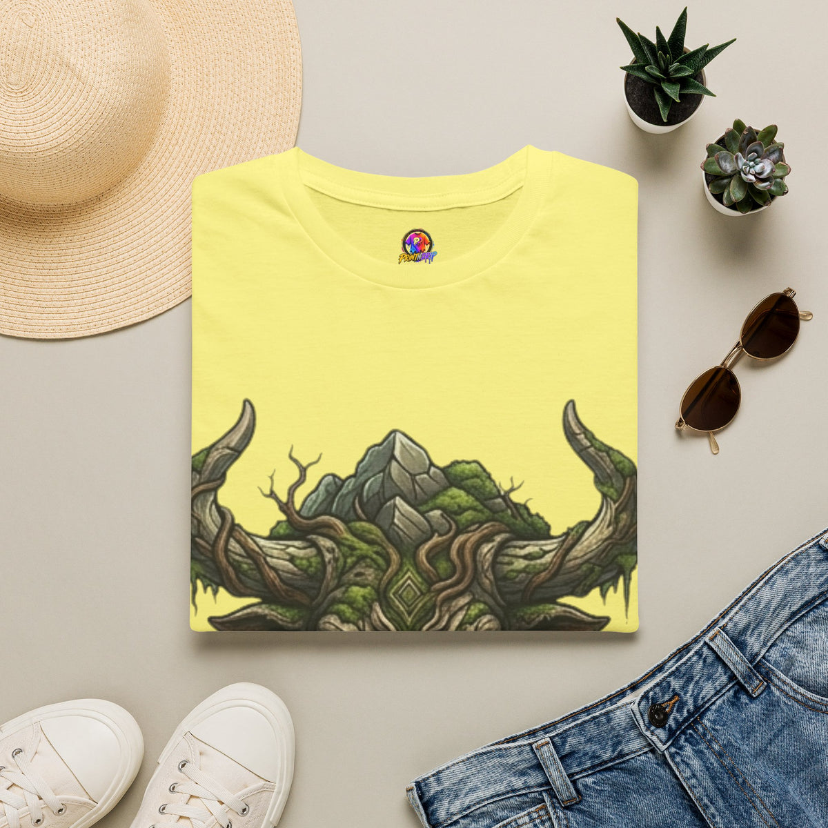 Taurus Greenman Bull T-Shirt — Nature Spirit Woodland Bull Graphic Tee