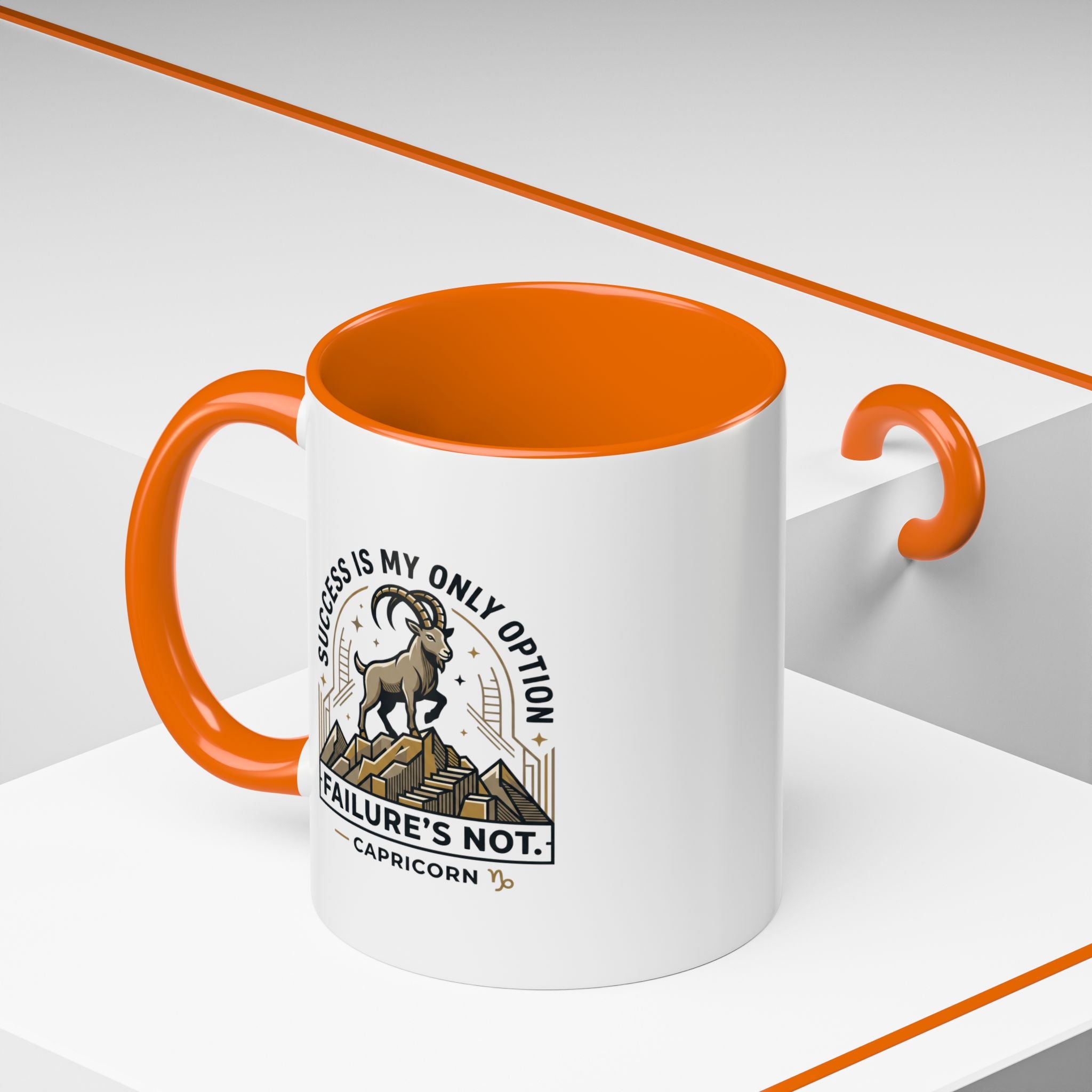 Capricorn Coffee Mug – "Success Is My Only Option, Failure's Not" Zodiac Gift