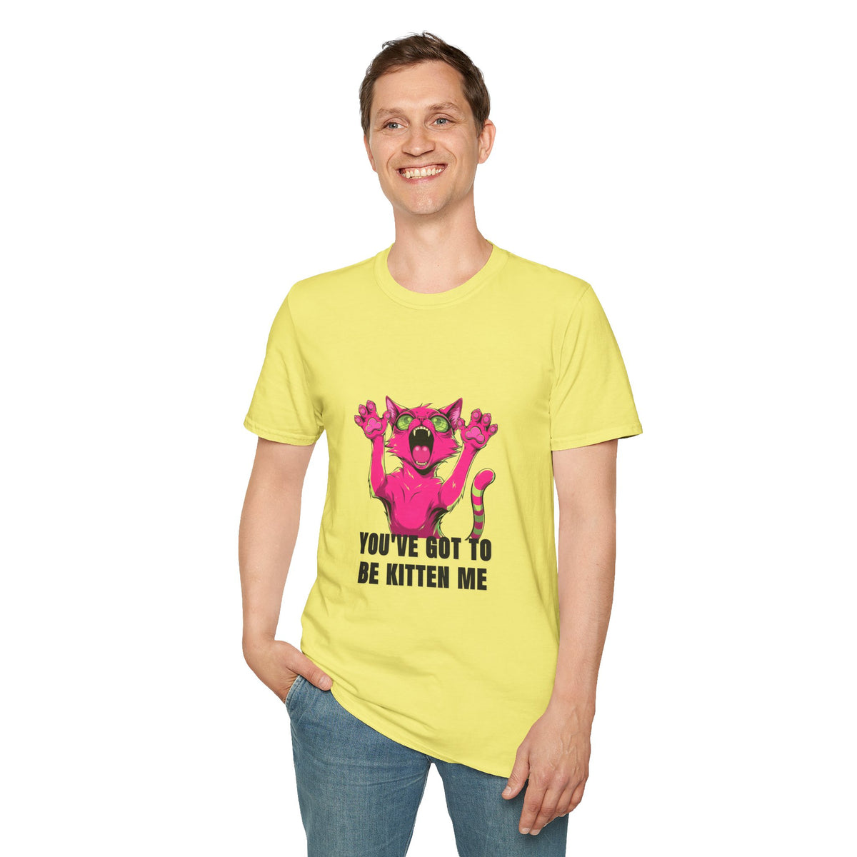 Funny Pink Screaming Cat T-Shirt — "You've Got to Be Kitten Me" Graphic Tee - Trending Now - August 2026