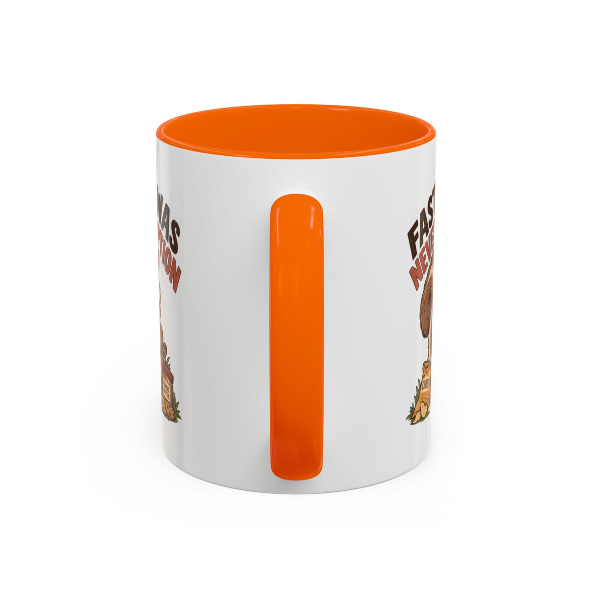 Funny And Witty "Fasting Was Never An Option" Accent Coffee Mug (11, 15oz)