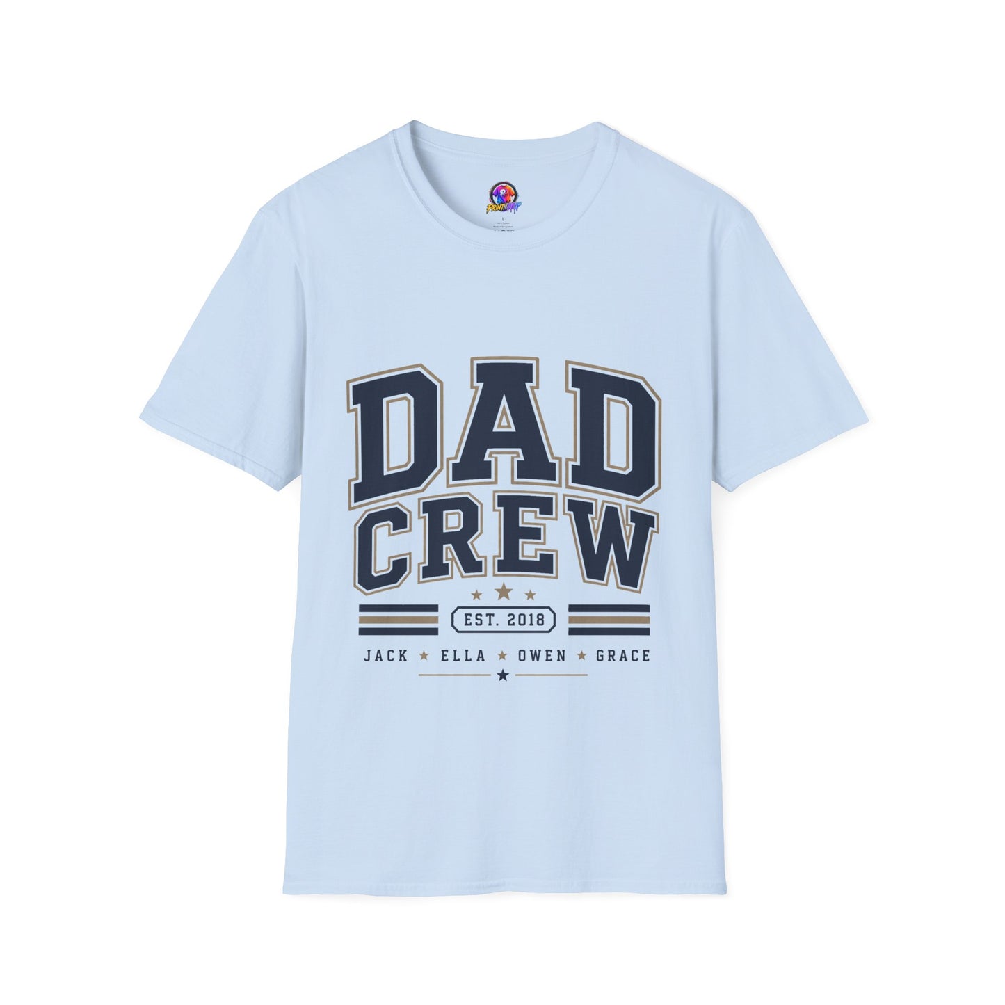 Dad Crew T-Shirt — Vintage Collegiate "DAD CREW" Father's Day Tee