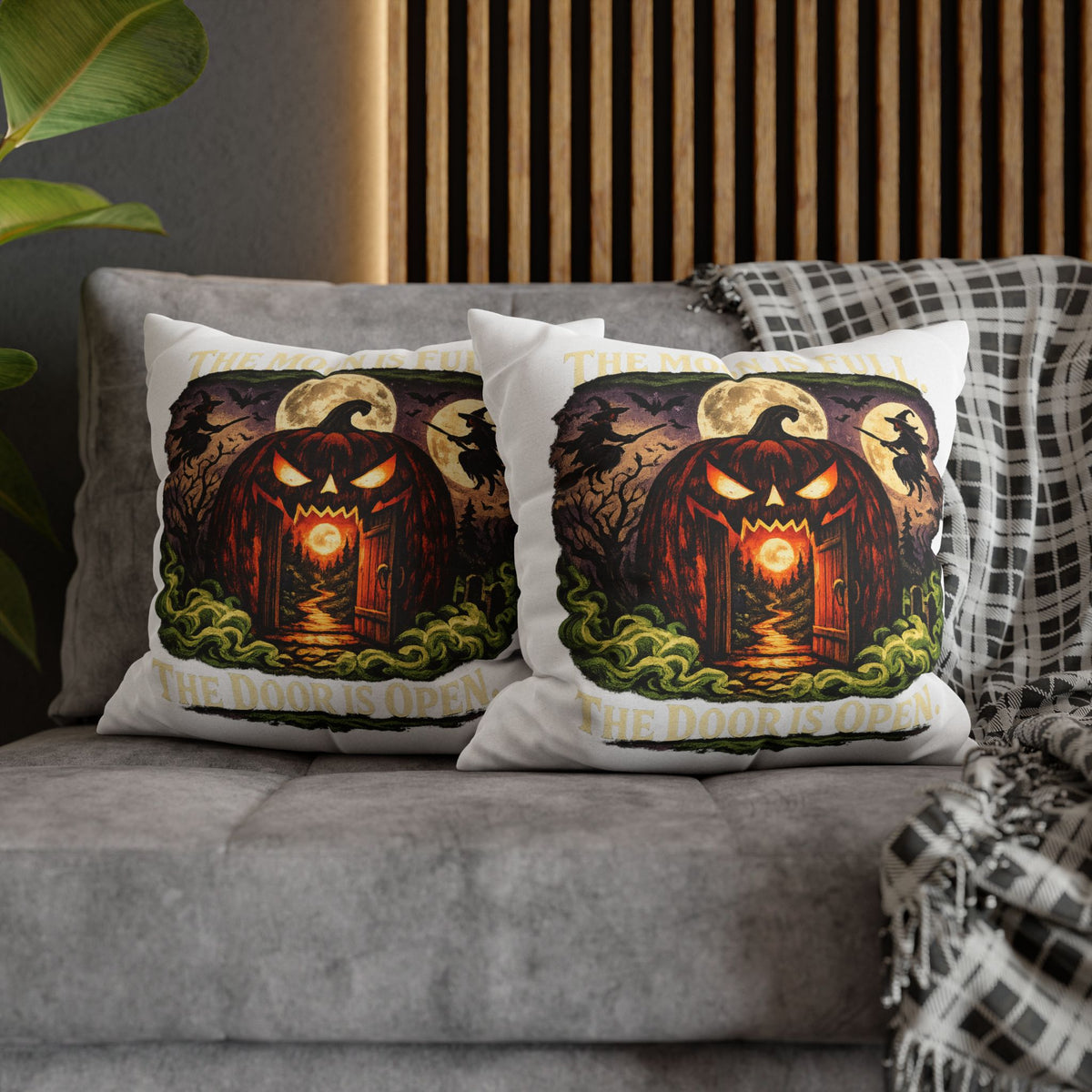 Halloween Pumpkin Door Decorative Pillowcase