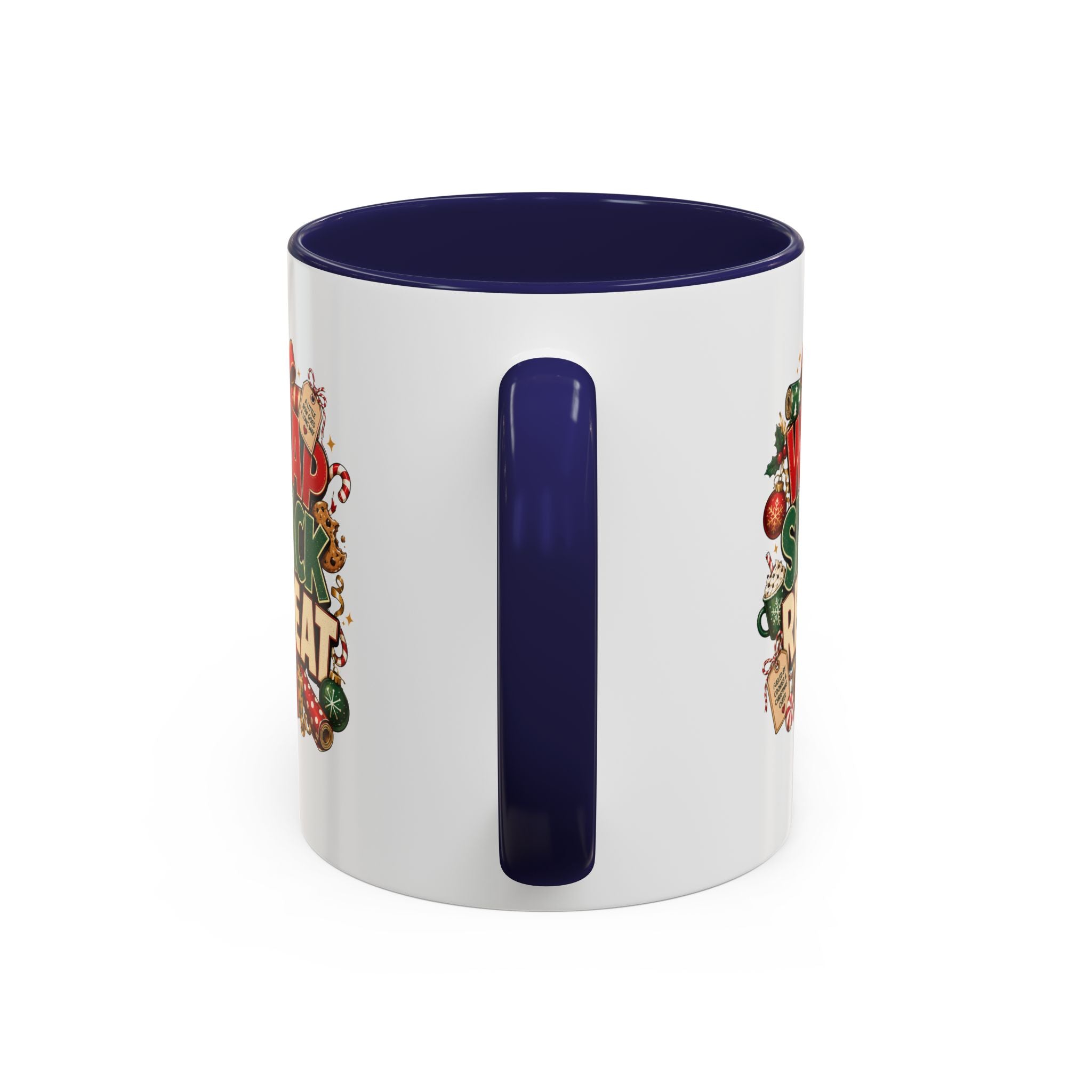 Wrap Snack Repeat Christmas Coffee Mug — Holiday Baking & Gift-Wrapping Mug