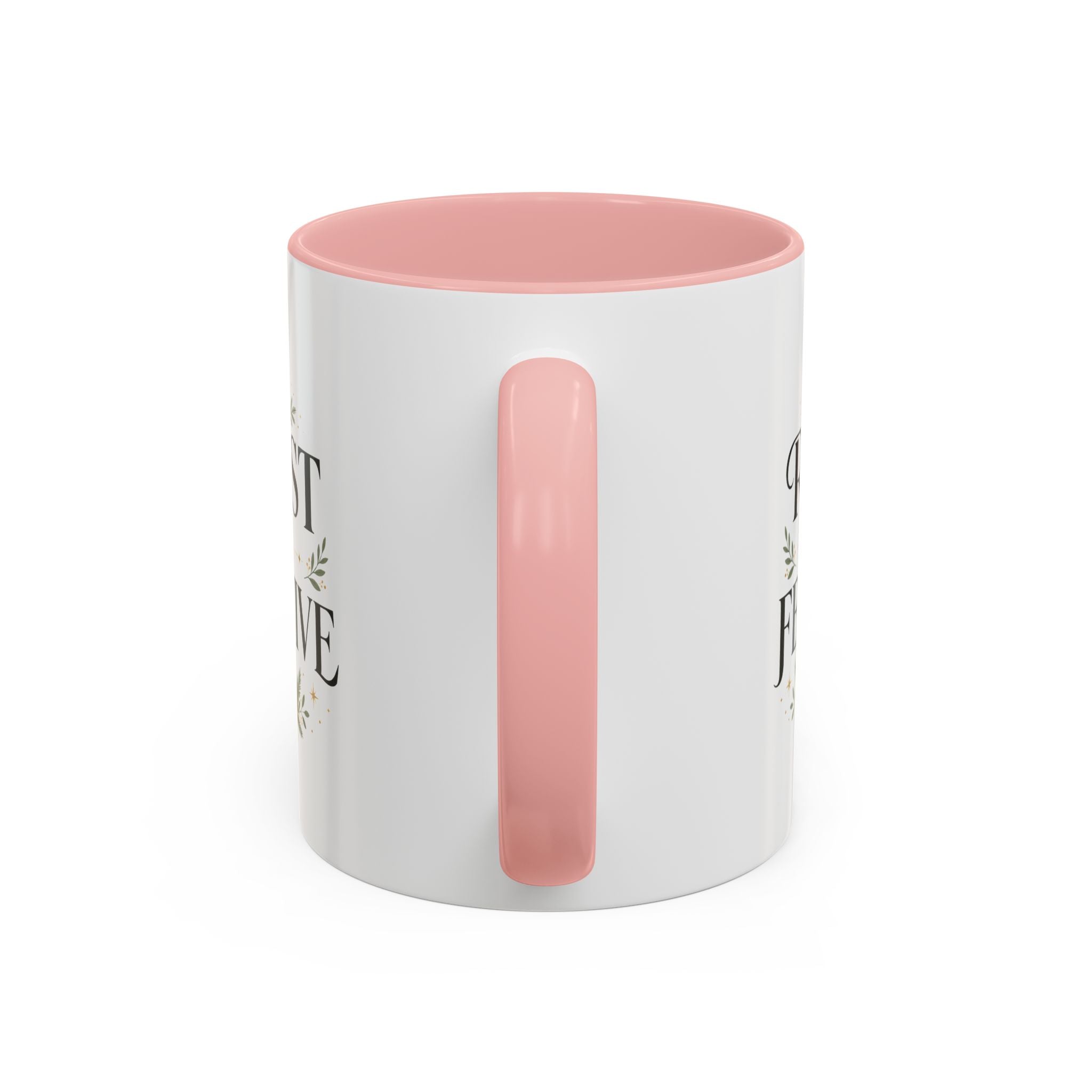 Modern Day Christmas Rest Is Festive Coffee Mug — Holiday Floral Accent