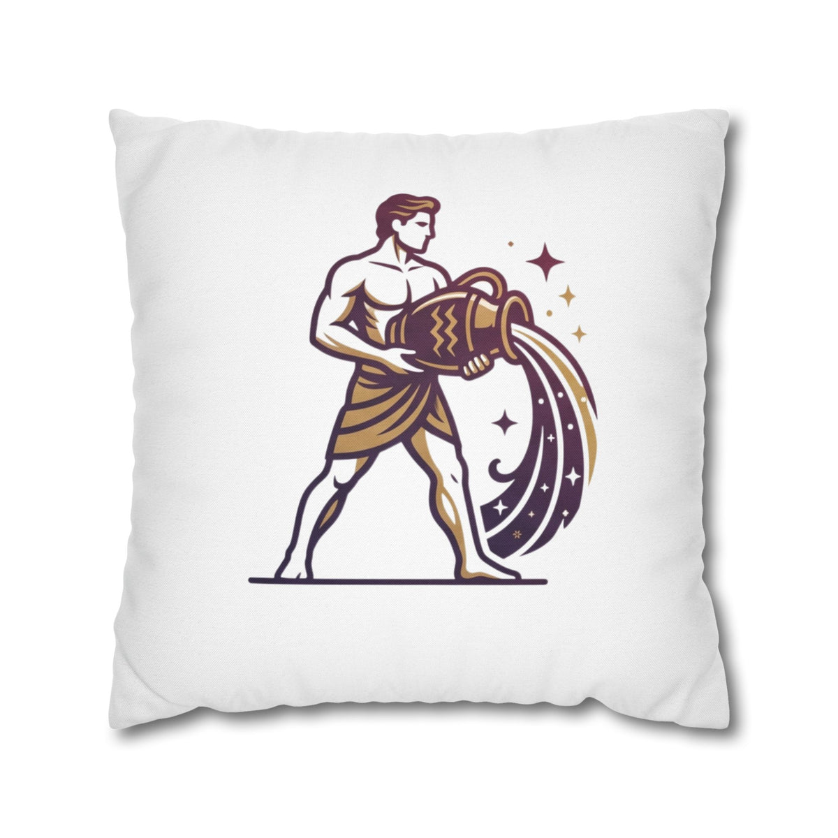 Zodiac Aquarius Pillowcase – Astrological Water-Bearer Decorative Throw Pillow