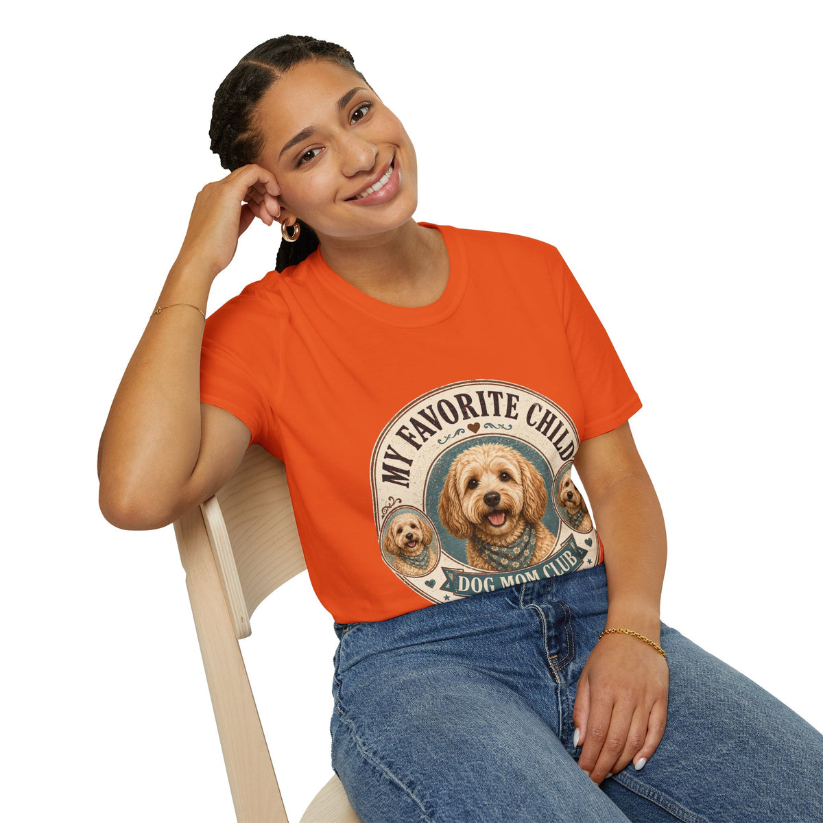 Dog Mom T-Shirt — "My Favorite Child" Cute Goldendoodle Graphic Tee