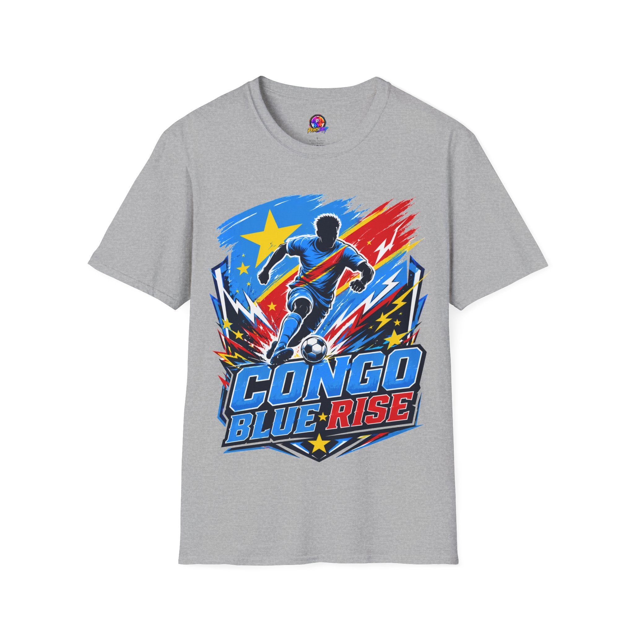 Congo Soccer T-Shirt — Congo Blue Rise Football Fan Tee