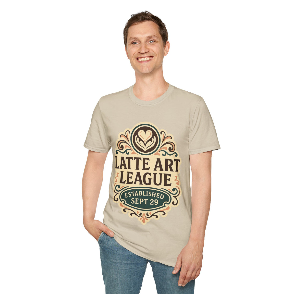 Latte Art League Serving Rituals National Coffee Day Crest T-Shirt - Trending Now - September 2026