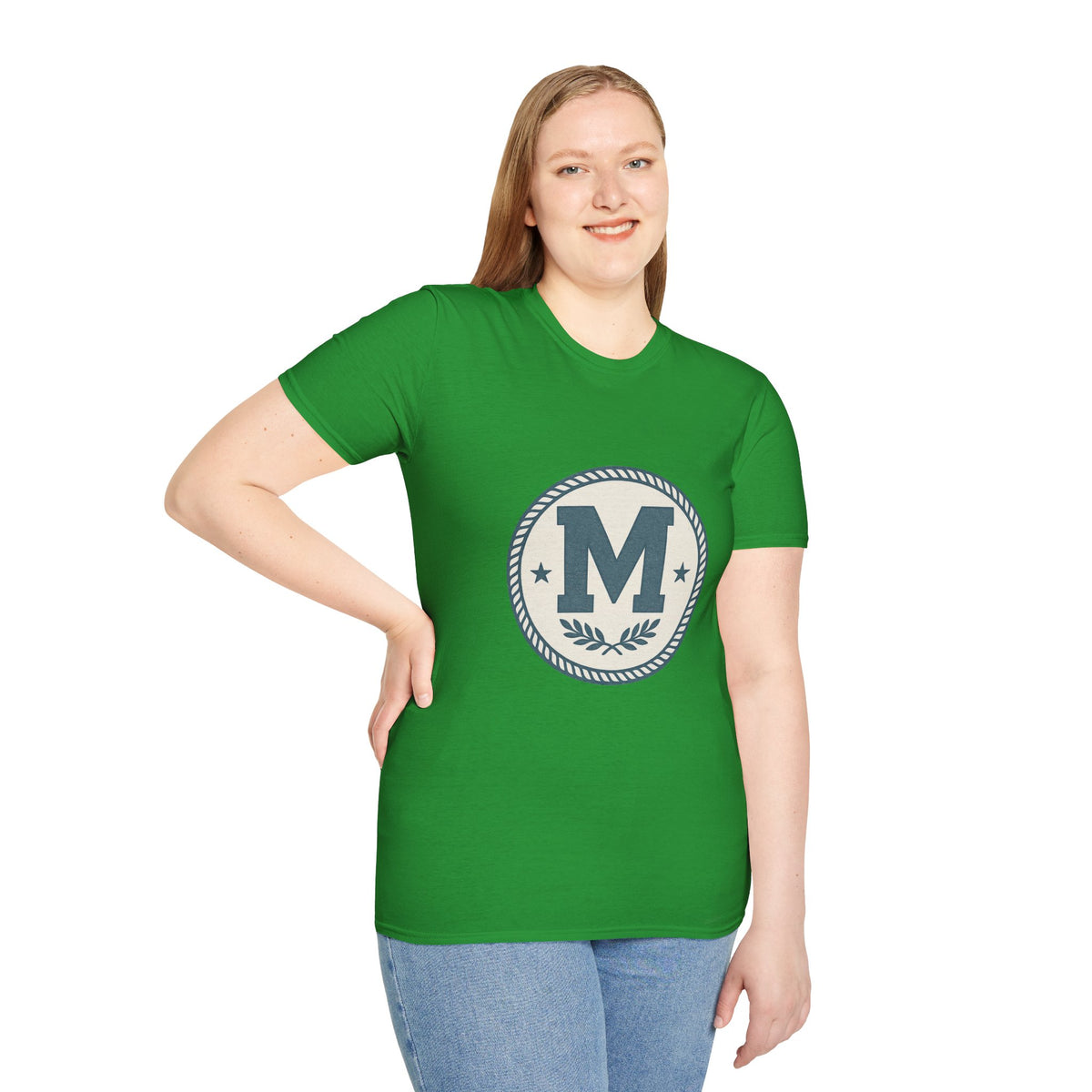 Monogram M Crest T‑Shirt — Vintage Initial Logo Tee - Trending Now - August 2026
