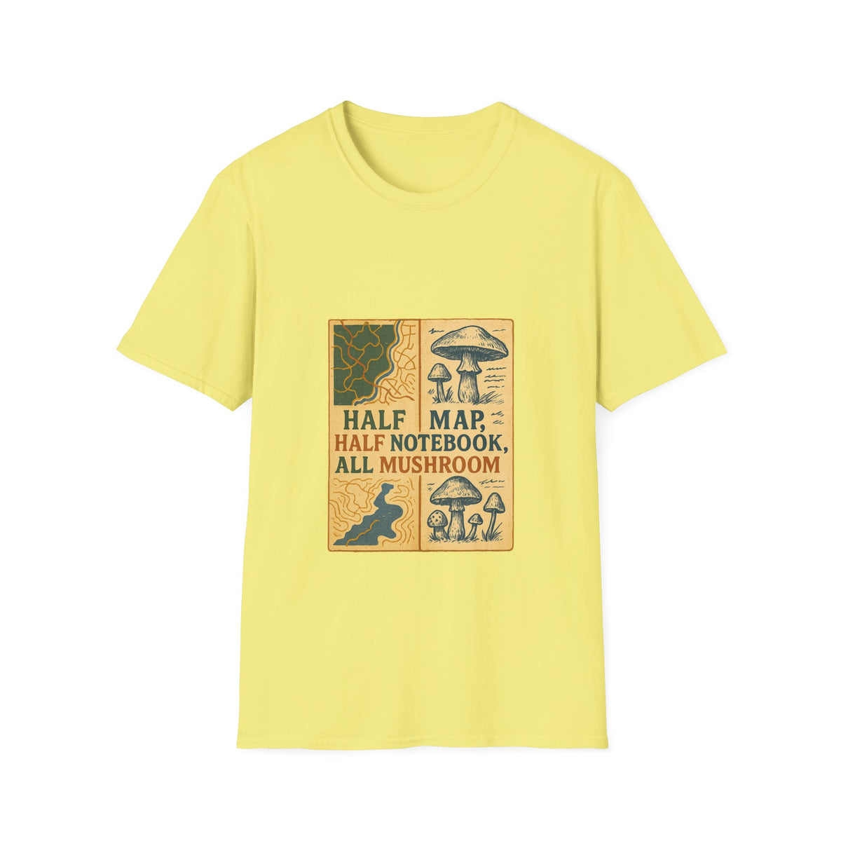 Mushroom Field Guide T-Shirt – Vintage “Half Map, Half Notebook, All Mushroom” Design - Trending Now - October 2026