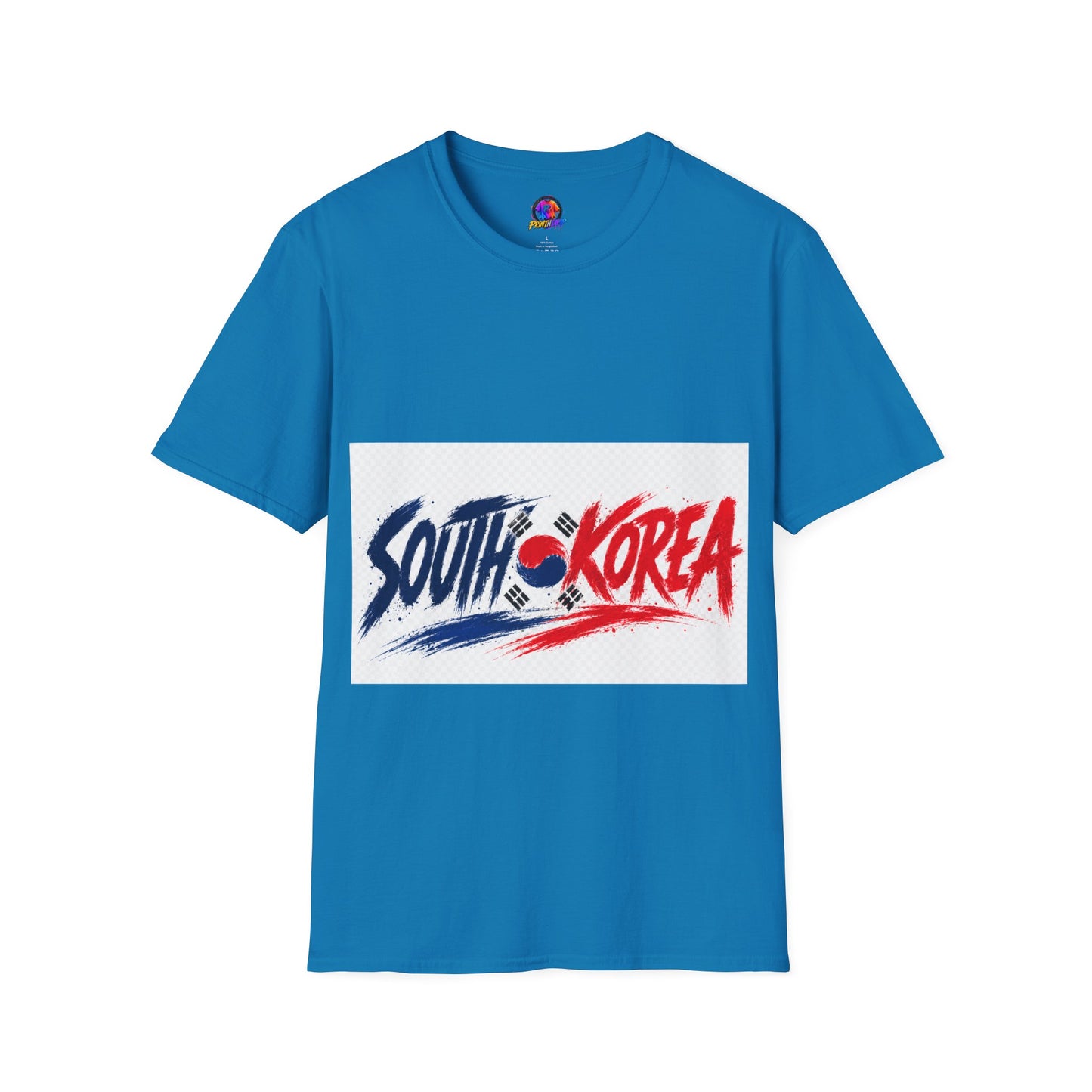South Korea Flag Brushstroke T-Shirt — Patriotic Korean Travel Tee