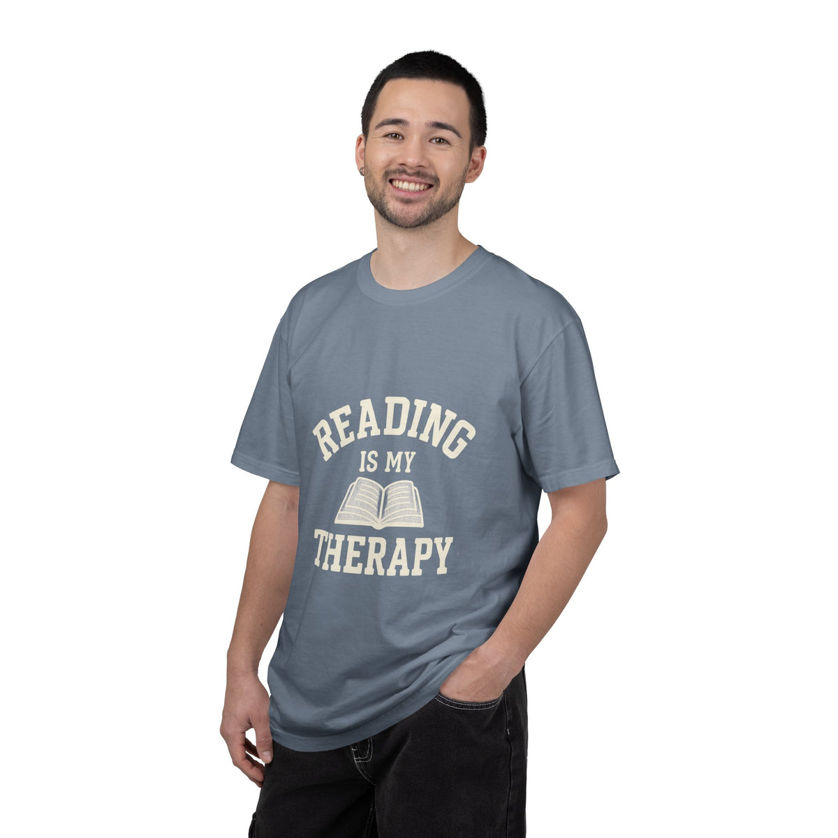 Reading Is My Therapy Book Lover Retro Aesthetic Graphic Tee - Trending Now - October 2026