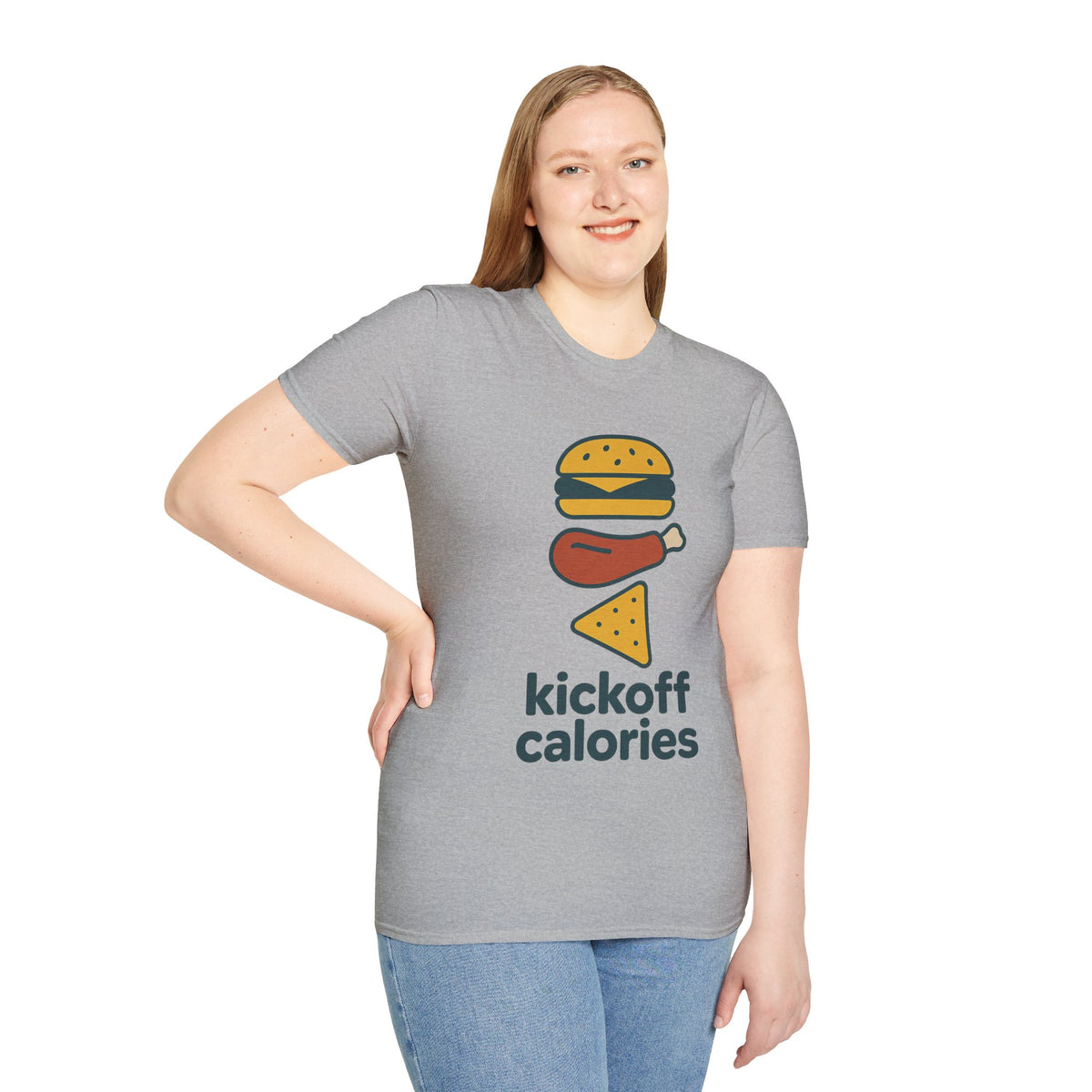 Funny 'Kick Off Calories' T-Shirt — Burger, Drumstick & Pizza Fitness Humor Tee - Trending Now - August 2026